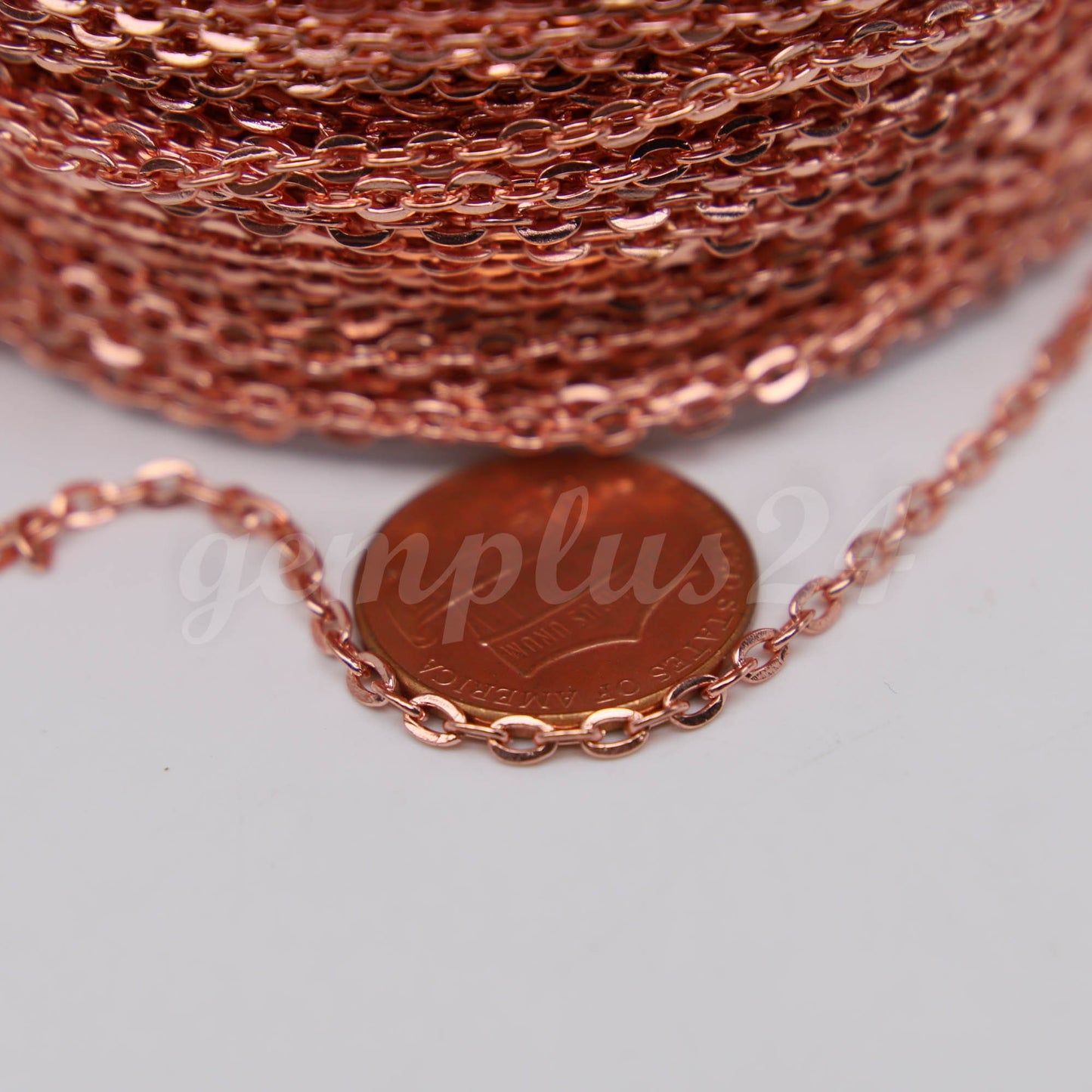 ATC Anti-Tarnishing Coating Sterling Silver Plated Flat Cable Chain bulk, 3/10/32/50 Feet of UNSOLDERED Link - 3x2.2mm Unsoldered - ATC322