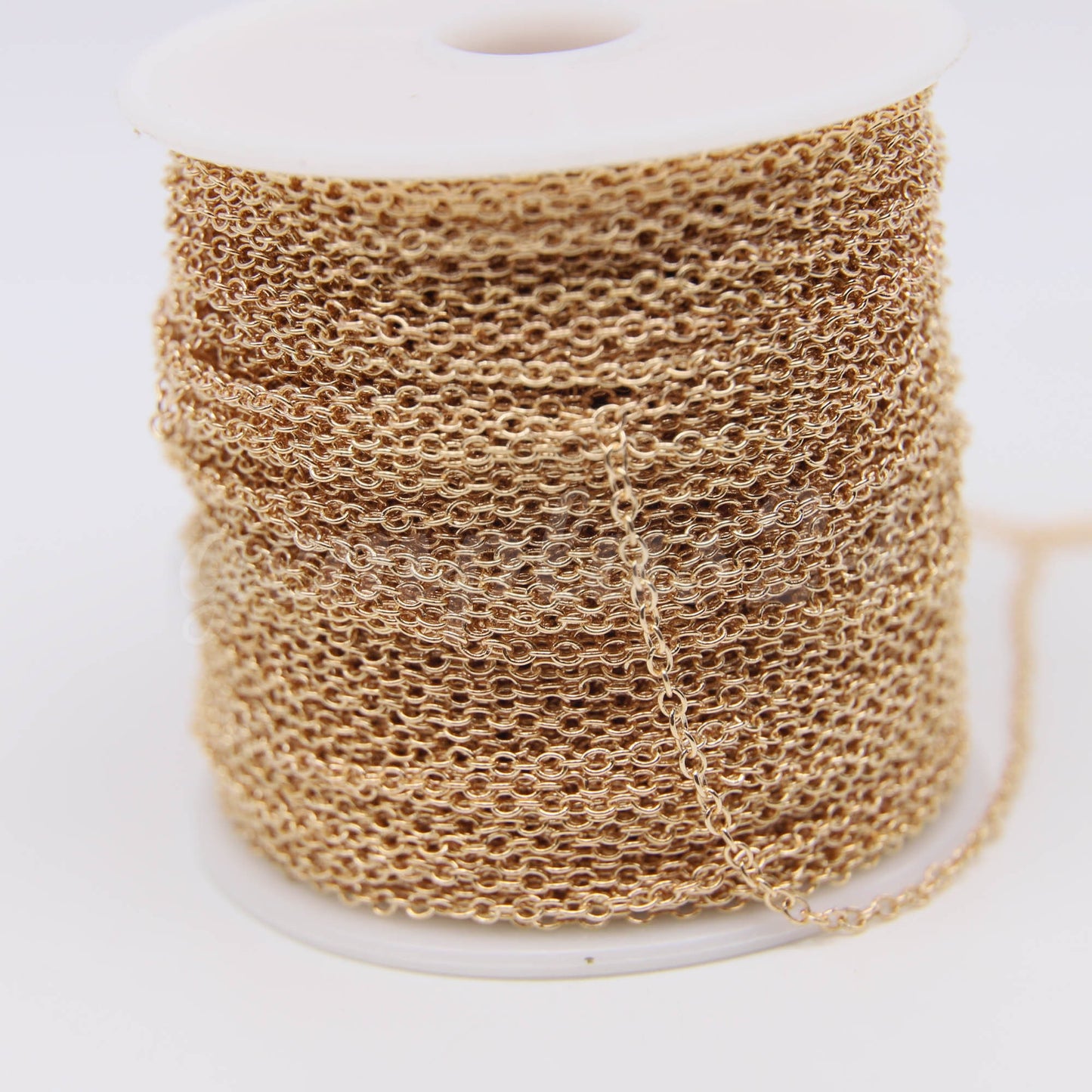 ATC Anti-Tarnishing Coating Cable Chain bulk, 3/10/32/50/100 Feet of SOLDERED Link - 2x2.5mm 2mm Links - ATC225