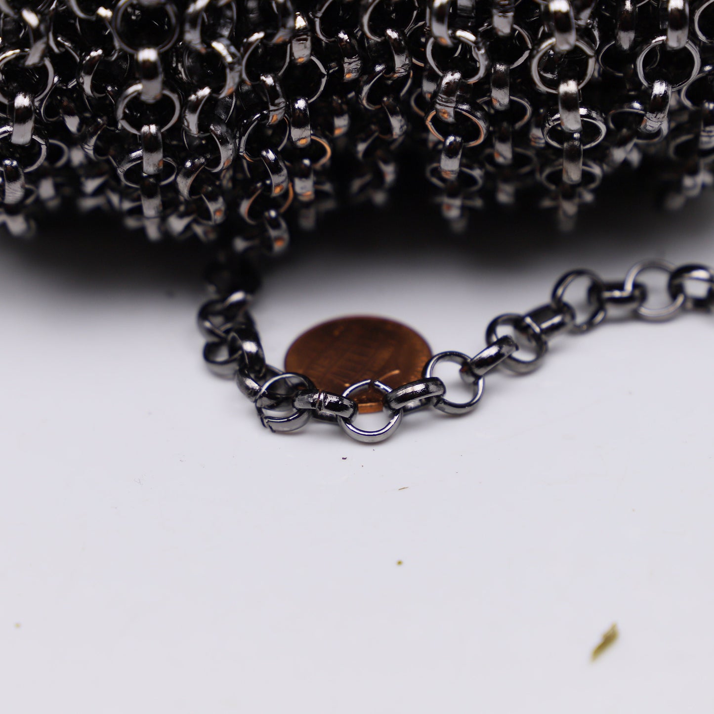 30 ft of Bulk Big Chunky Rolo Chain - Rhodium/Antique Brass/Copper/Gunmetal/Black Plated Chain Heavy Bracelet Necklace - 8.0mm(0.315 inch)