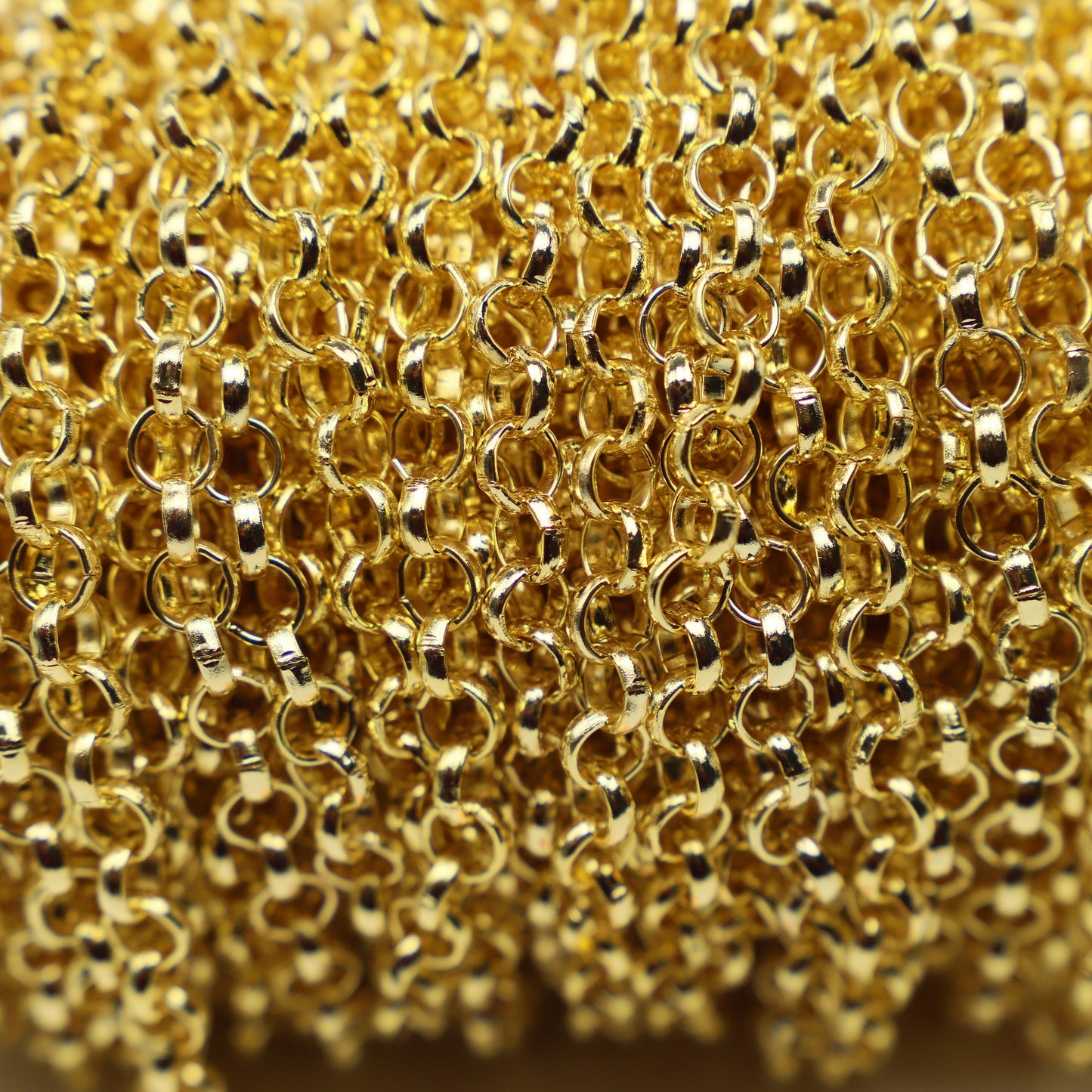 Chunky Big Large Fashion Rolo Chain, 1/3/10 Feet - Anti Tarnish Coated Silver/24K Gold/Copper - 7.0mm - Unsoldered Link -Bracelet 70ROLO