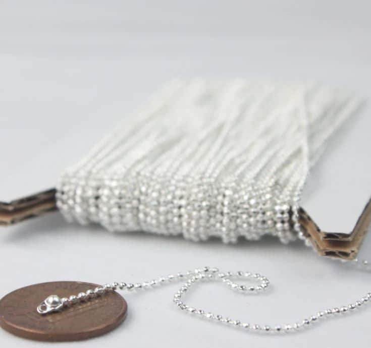 32 Feet Facet Ball Chain with FREE 50 pcs of Connectors - 1.2mm - Antique Brass/Copper/Rhodium/Gunmetal/Silver/Rose Gold Bulk Chain - 12DC