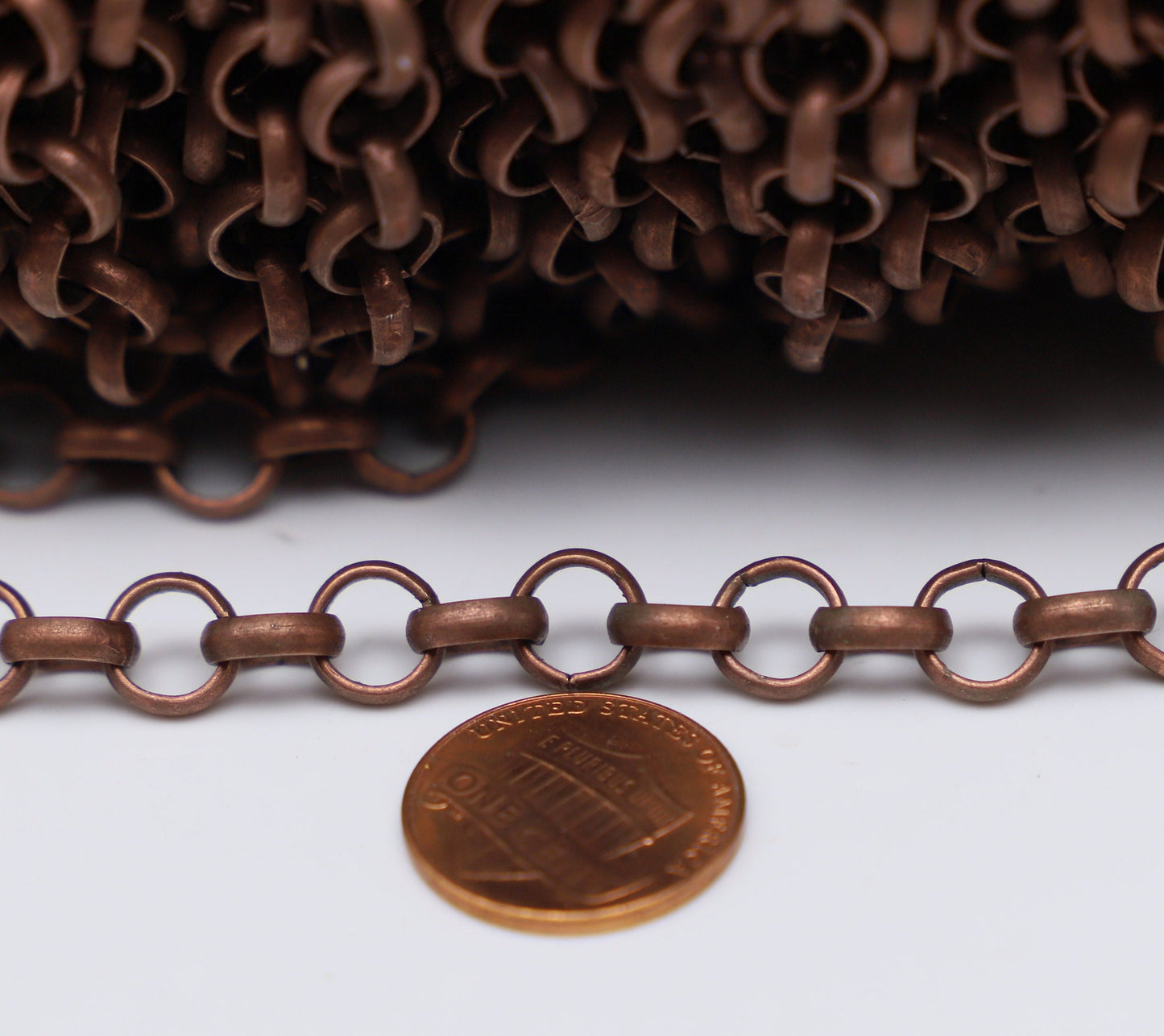 Chunky Big Large Fashion Rolo Chain, 1/3/10 Feet - BLACK/Antique Brass/Copper/Rhodium/Gunmetal - 7.0mm - Unsoldered Link -Bracelet 70ROLO