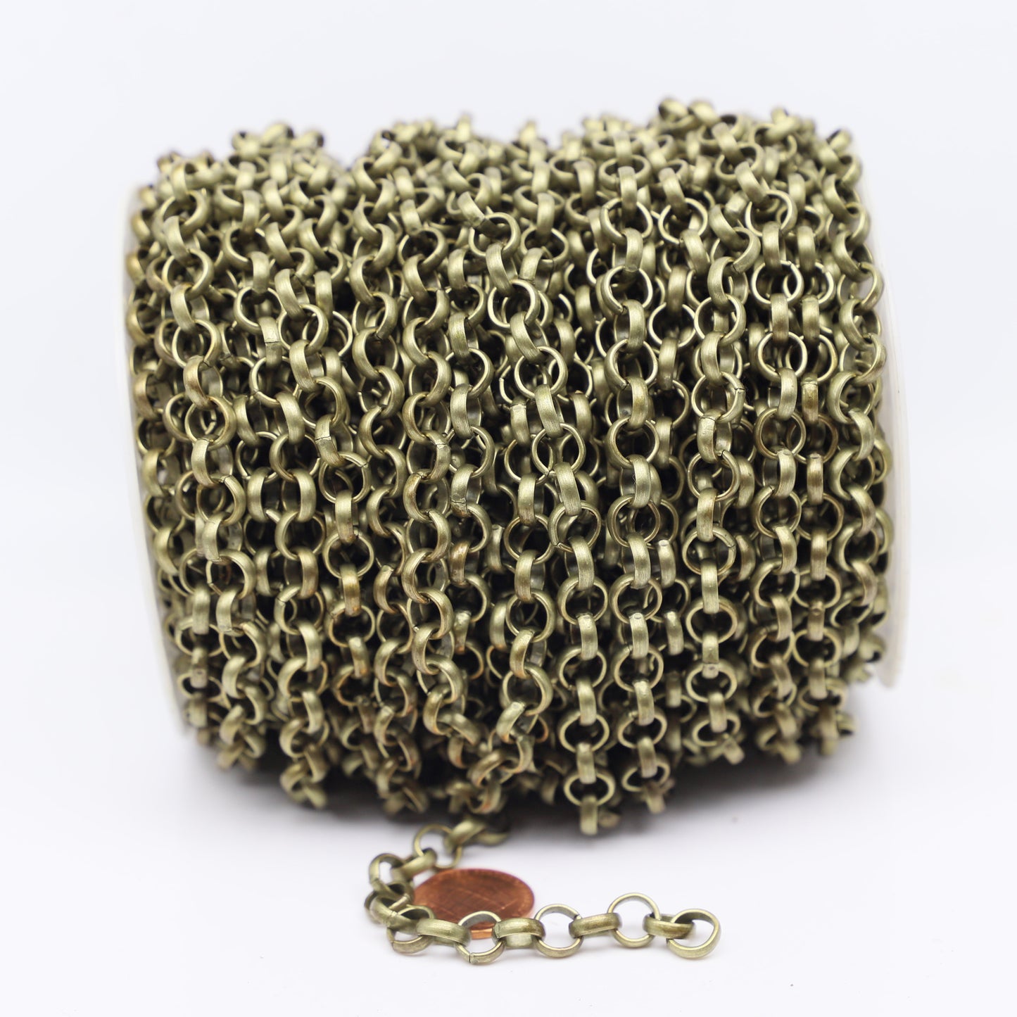 10 ft of Bulk Big Chunky Rolo Chain - Rhodium/Antique Brass/Copper/Gunmetal/Black Plated Chain Heavy Bracelet Necklace - 8.0mm(0.315 inch)