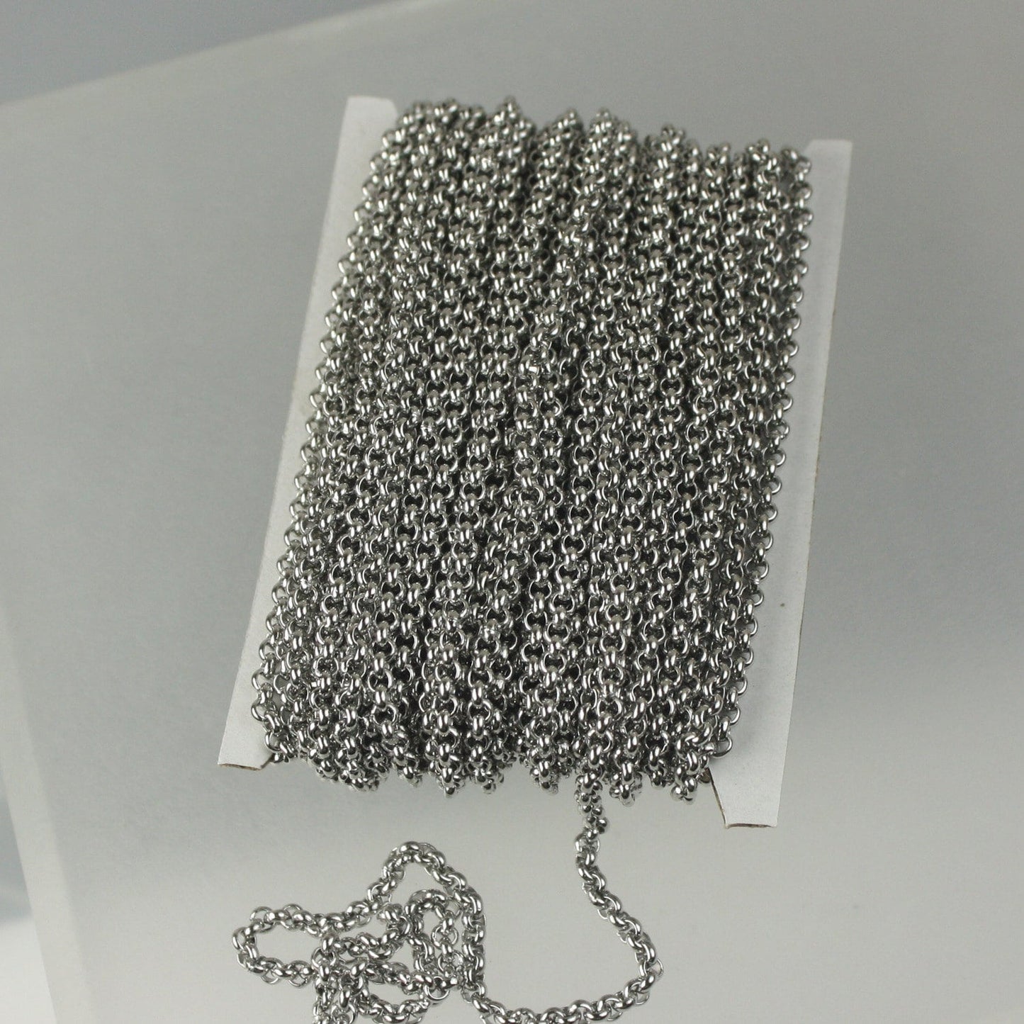 100 feet Stainless Steel Chain ROLO chain - 2.5mm - Bulk Chain Necklace Wholesale DIY Jewelry Chain - Ship from USA California - ST25BL