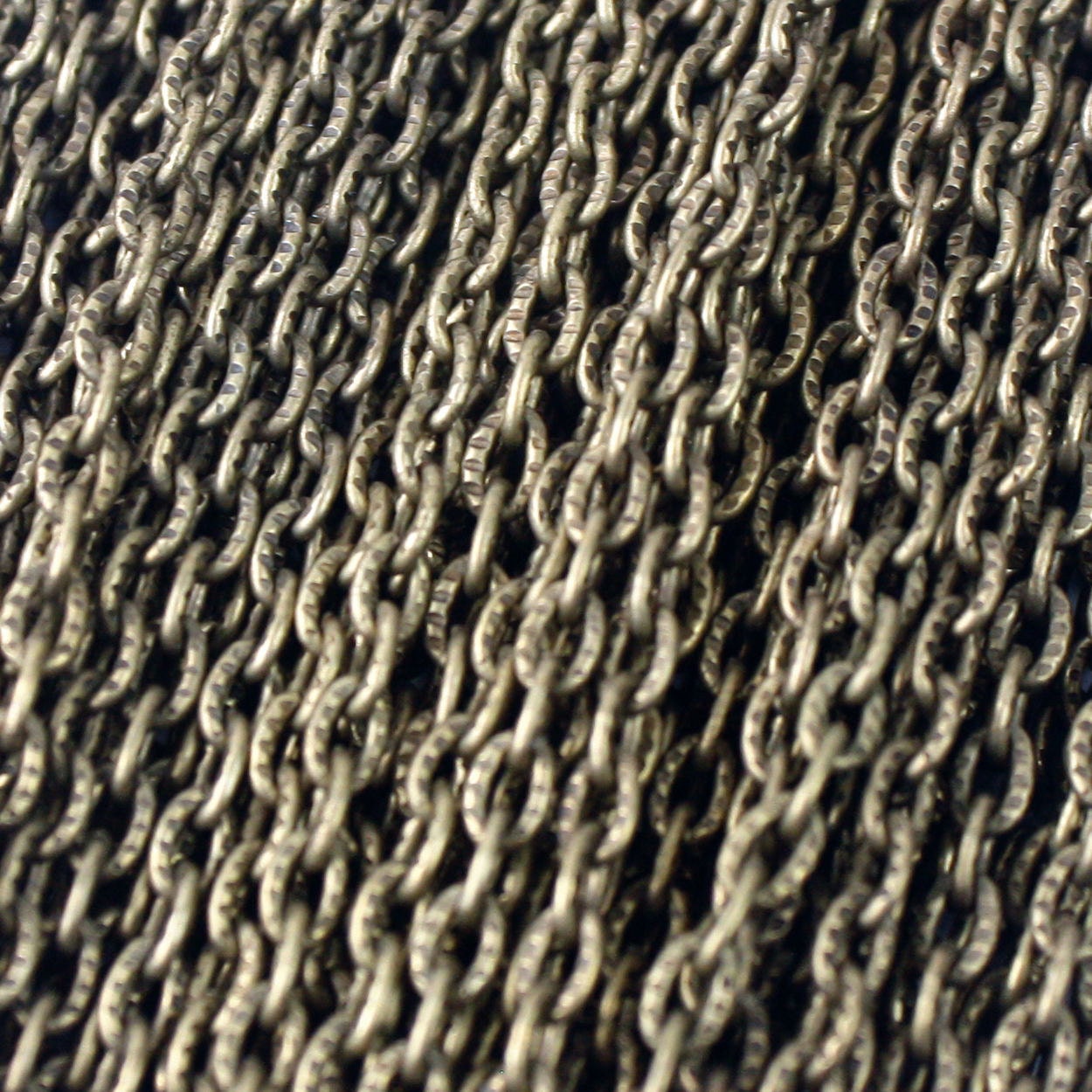 12 ft of VINTAGE style Antique Brass finished Textured Cable Chain - 4X3mm unsoldered link - 43TEX