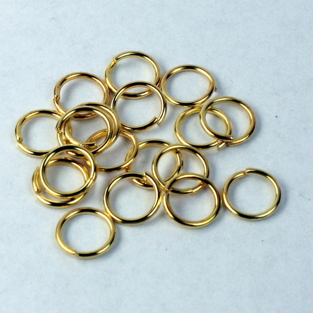 Wholesale Lot 500 Pcs of 10mm Jump Rings - Gold Plated Jumprings Open 10x1.2mm 16 Gauge 16G Link Connector Open Jump Rings 12x10mm