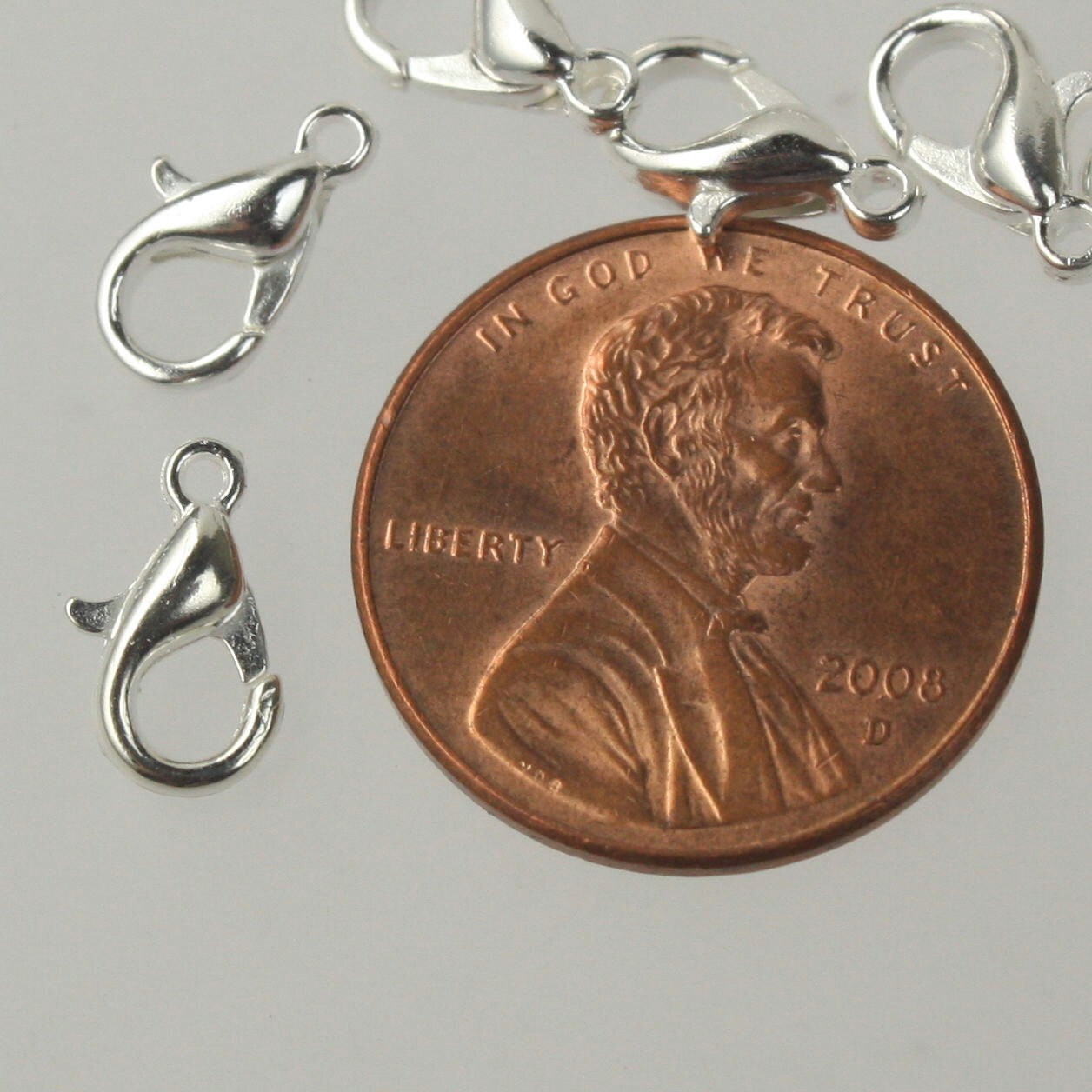 30 pcs of Silver Plated Alloy Zinc lobster claw clasp 10x5mm - LOB10