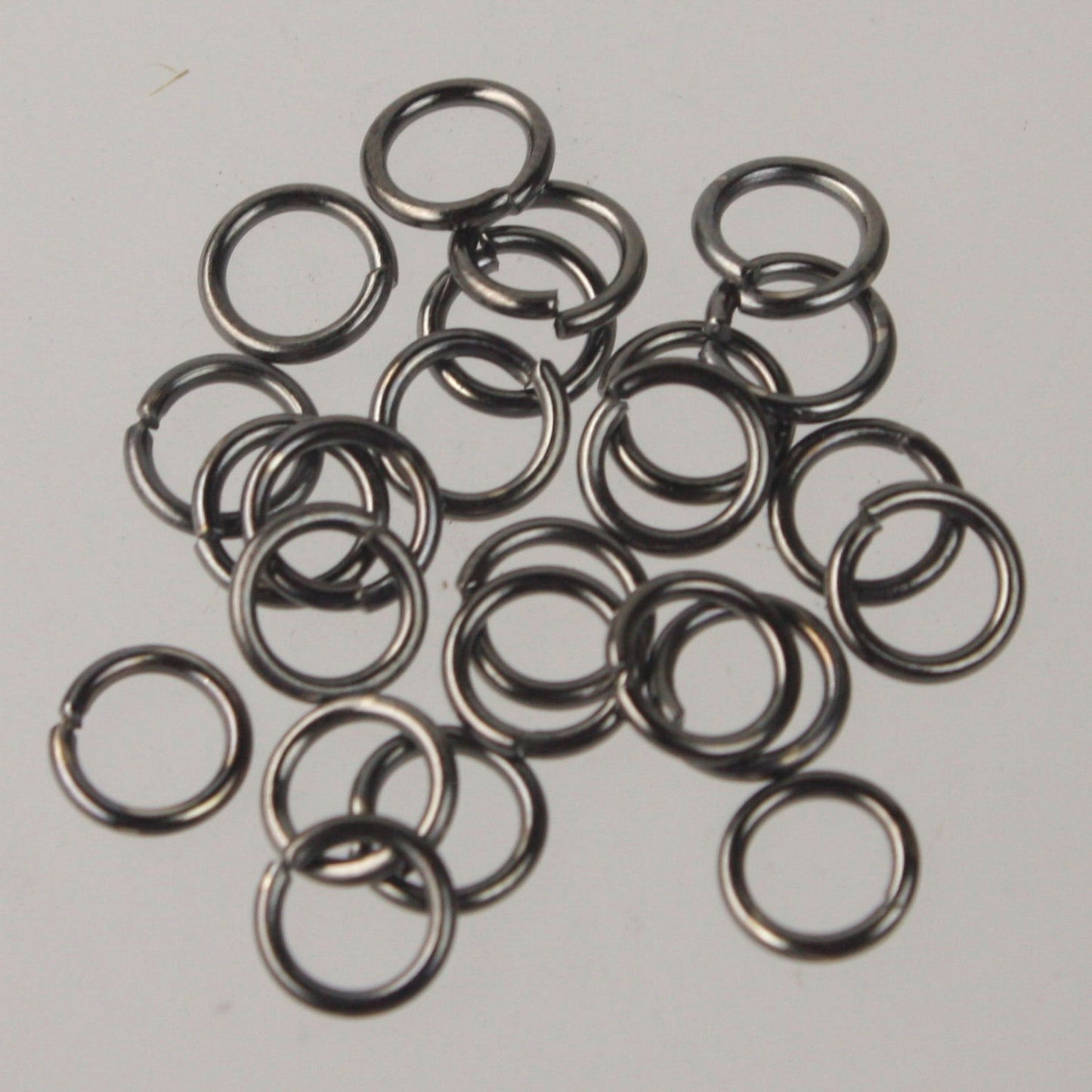 8mm Jump Rings, 100 Gunmetal Jump Rings Jumprings Open 8x1.2mm 16 Gauge 16G Link Connector Open Jump Rings - ship from California USA 12x8mm