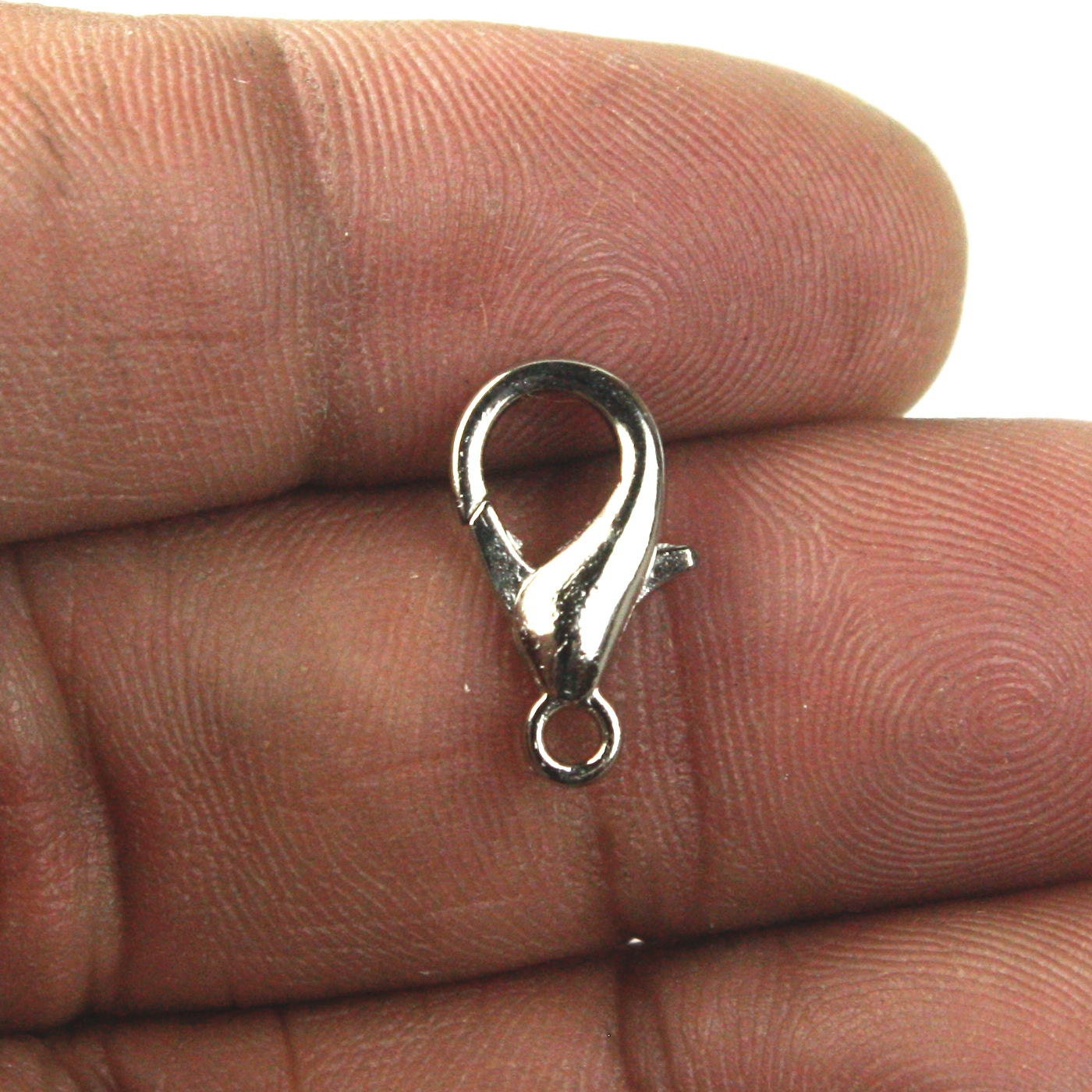 100 pcs of Rhodium Plated extra LARGE 16mm lobster claw clasp - 16x9mm - LOB16