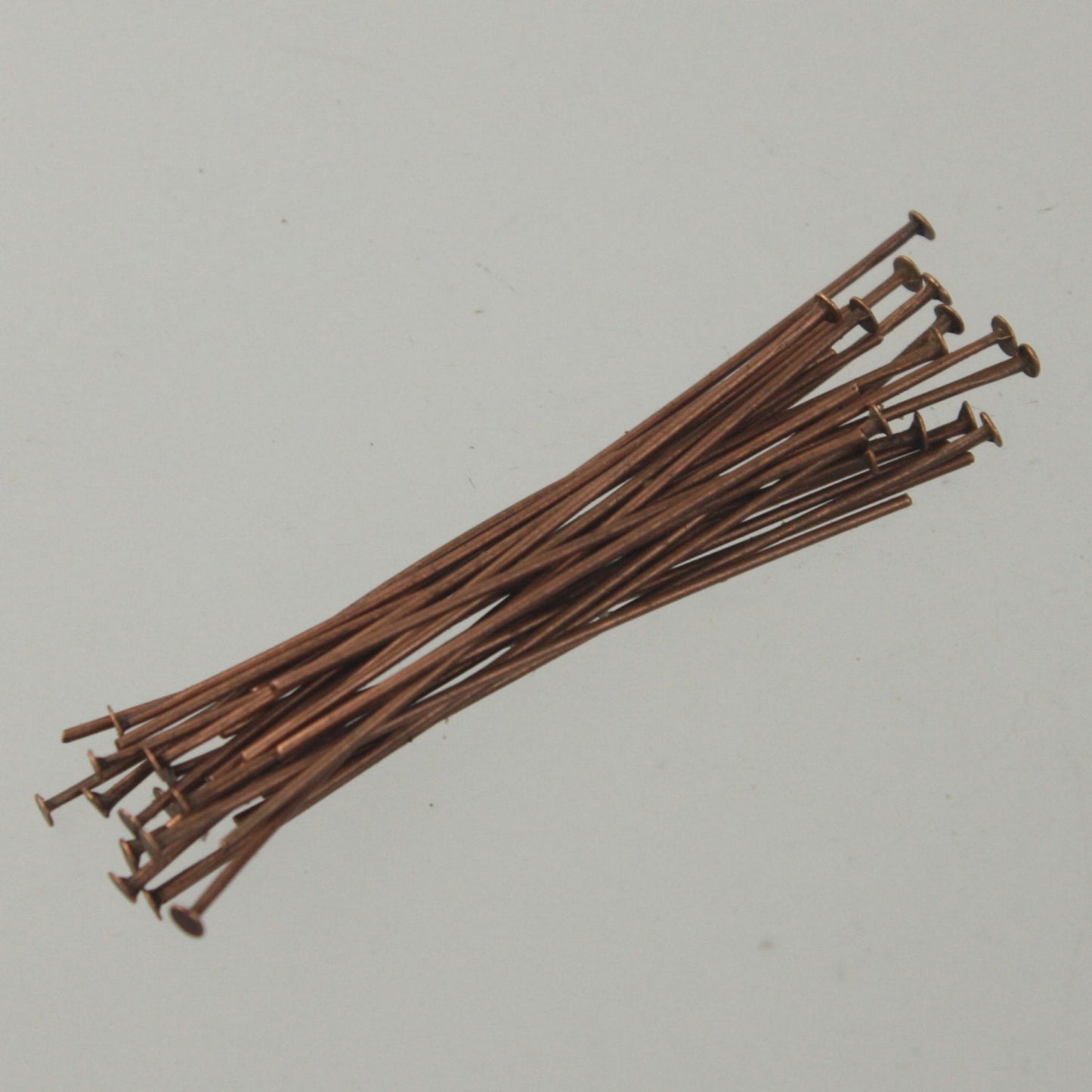 Bulk/FingerPick 250 pcs of Antique Copper round headpin - 38mm/1.5 inch 22 gauge - TPIN-22G-38