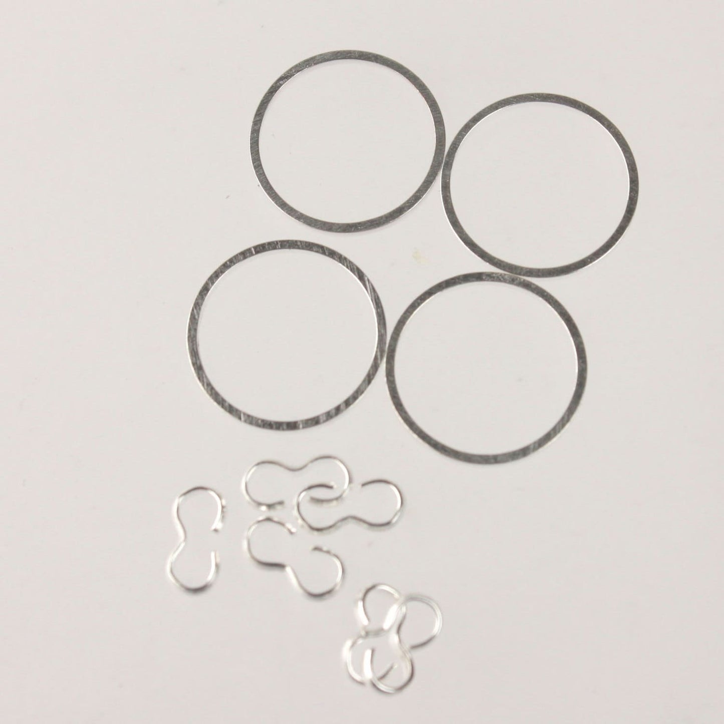 20 pcs of Silver Plated Brass Soldered Ring - 15 mm 18G - Ship from California USA