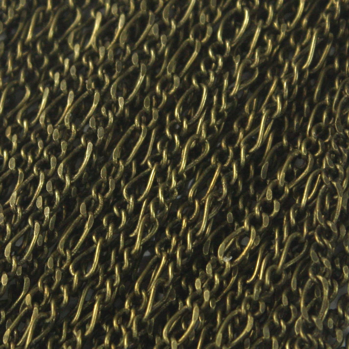 50 feet spool of Antique Bronze Figaro Chain Bulk Antique Brass SOLDERED FACET Sturdy figaro chain 1.8mm - Necklace - 1.8FIGARO