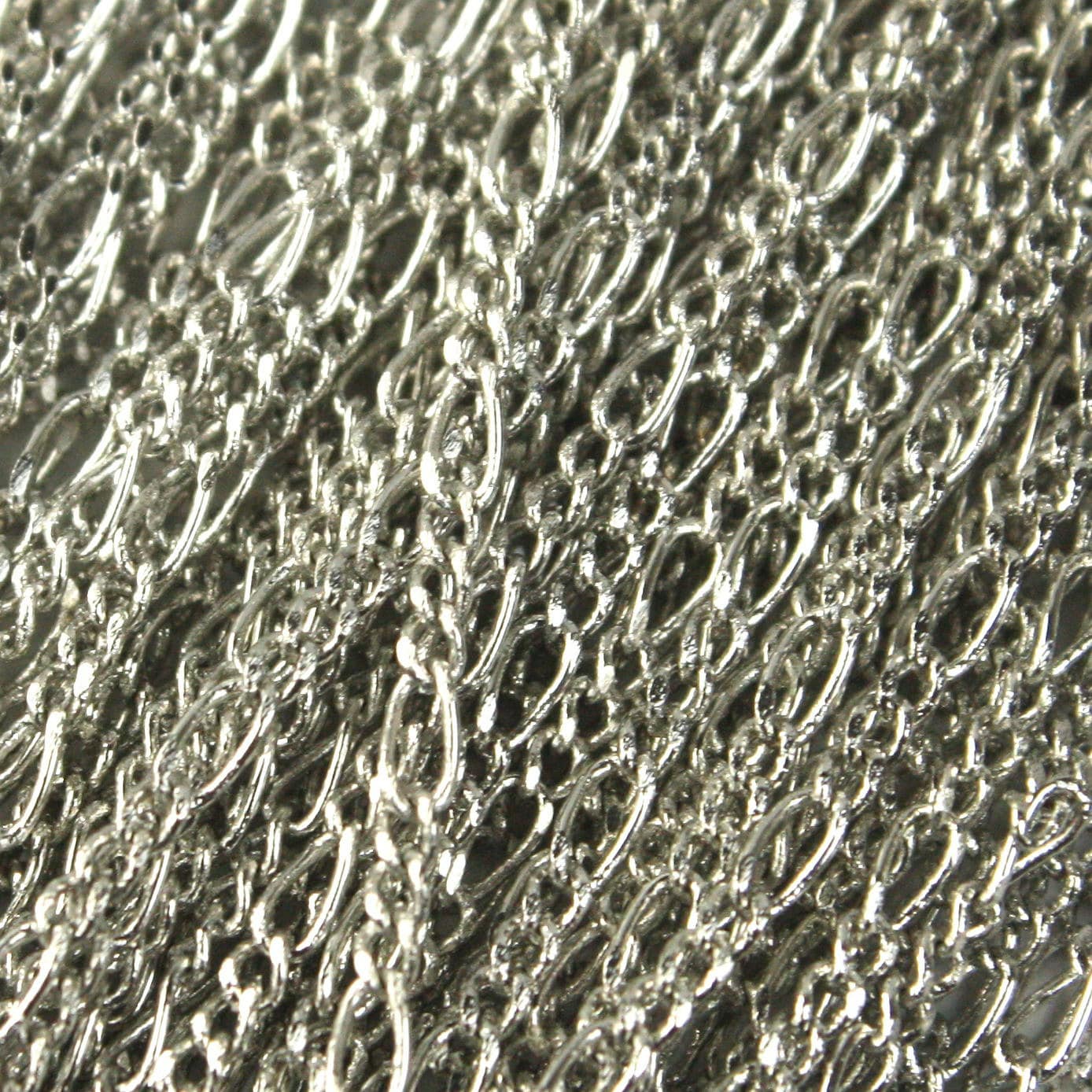 300 feet Spool Rhodium Plated Figaro Chain Bulk - Antique Silver SOLDERED Chain FACET Sturdy figaro chain 1.8mm - Necklace - 1.8FIGARO