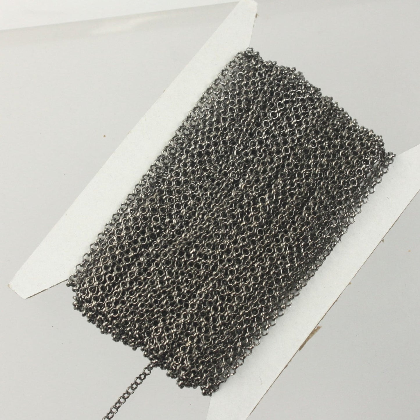 Gunmetal ROLO Chain bulk, 10 ft of SOLDERED Rolo Chain - 2.0mm 2mm Soldered Links - Wholesale Bulk - 20BL