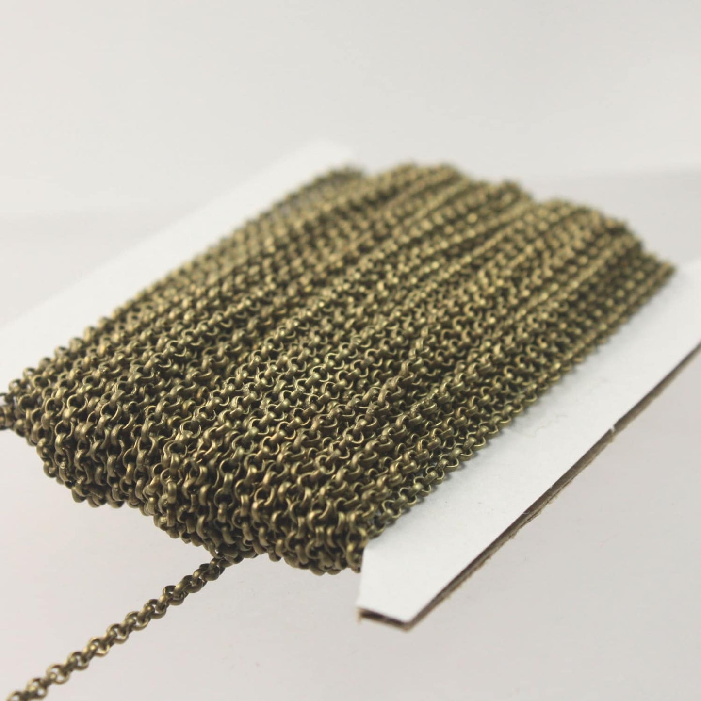 Antique Brass Chain, 100 ft of Antiqued Brass SOLDERED Rolo Chain - 2.0mm 2mm Soldered Links - 20BL