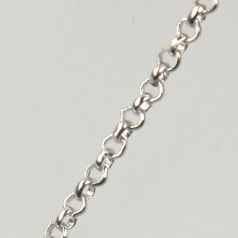 32 feet of Rhodium Plated Rolo Chain Bulk, Antique Silver SOLDERED Rolo Chain - 2.0mm 2mm Soldered - Bulk Chain - 20BL