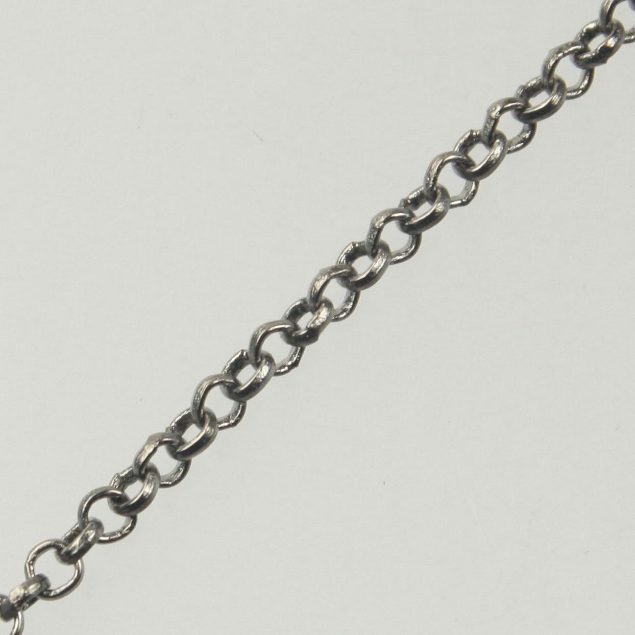 Gunmetal ROLO Chain bulk, 100 ft of SOLDERED Rolo Chain - 2.0mm 2mm Soldered Links - Wholesale Bulk - 20BL