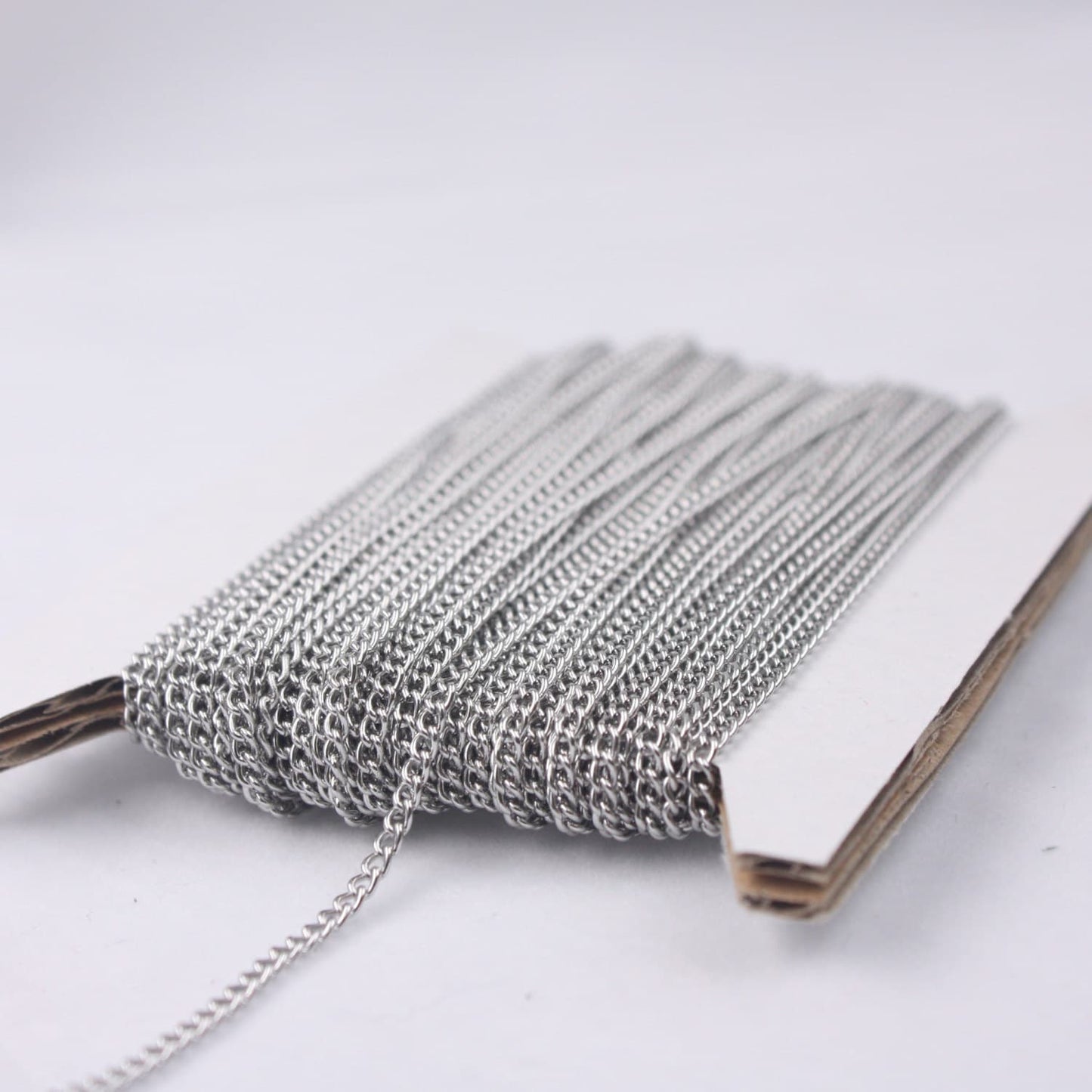 10 feet of Stainless Steel Curb chain bulk, 2x3mm Sturdy Tiny Curb Chain - Ship from Bay Area California USA