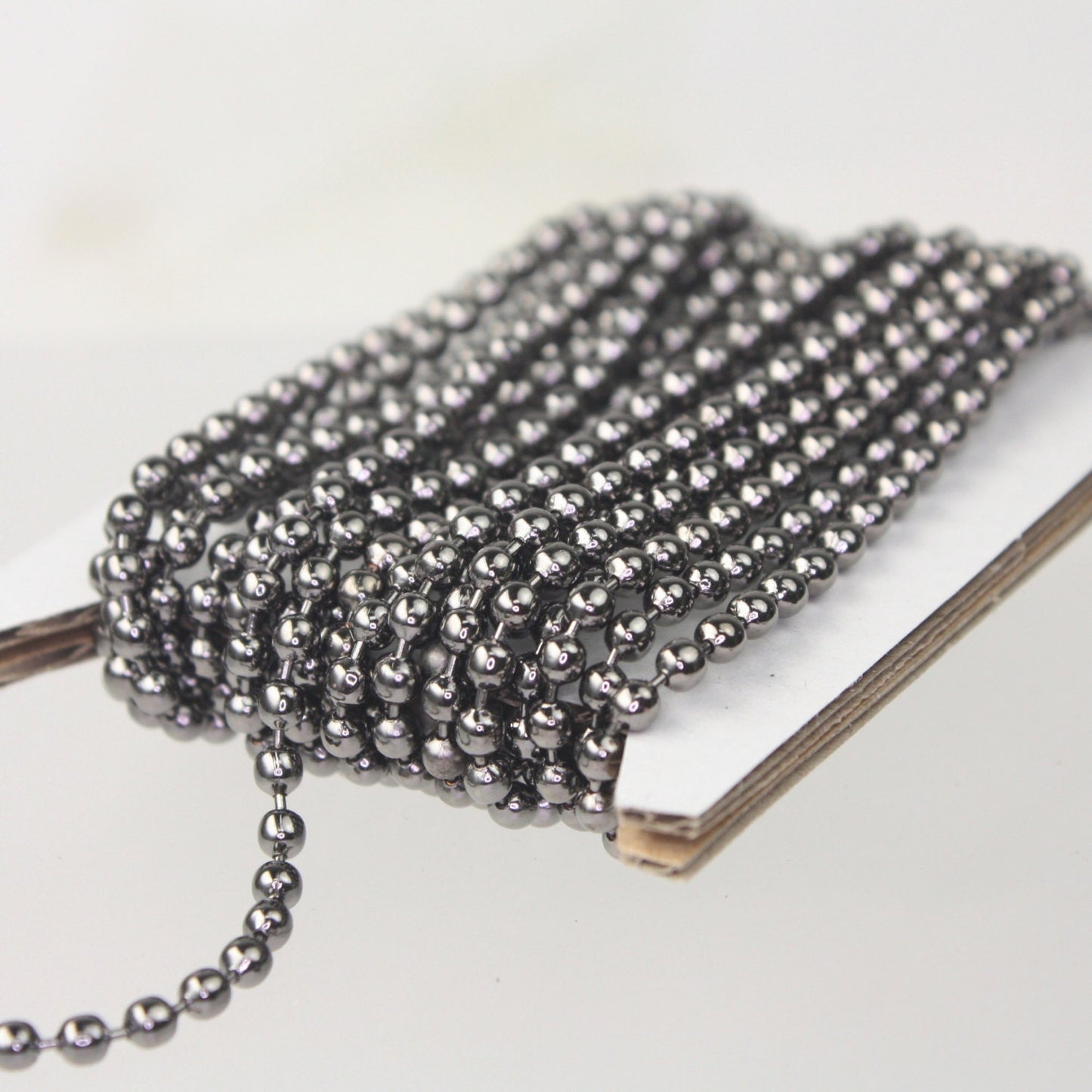 10 ft spool of Gunmetal BIG ball chain - 3.2mm with 5 connector(Insert) - 32BALL