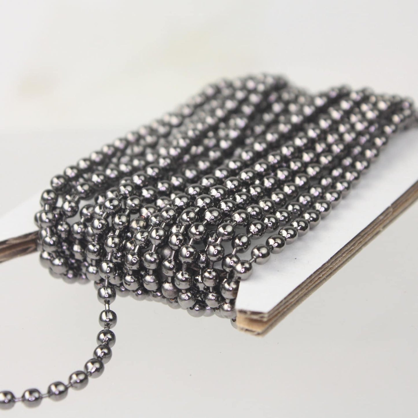 32 ft spool of Gunmetal BIG ball chain - 3.2mm with 10 connector(Insert) - 32BALL