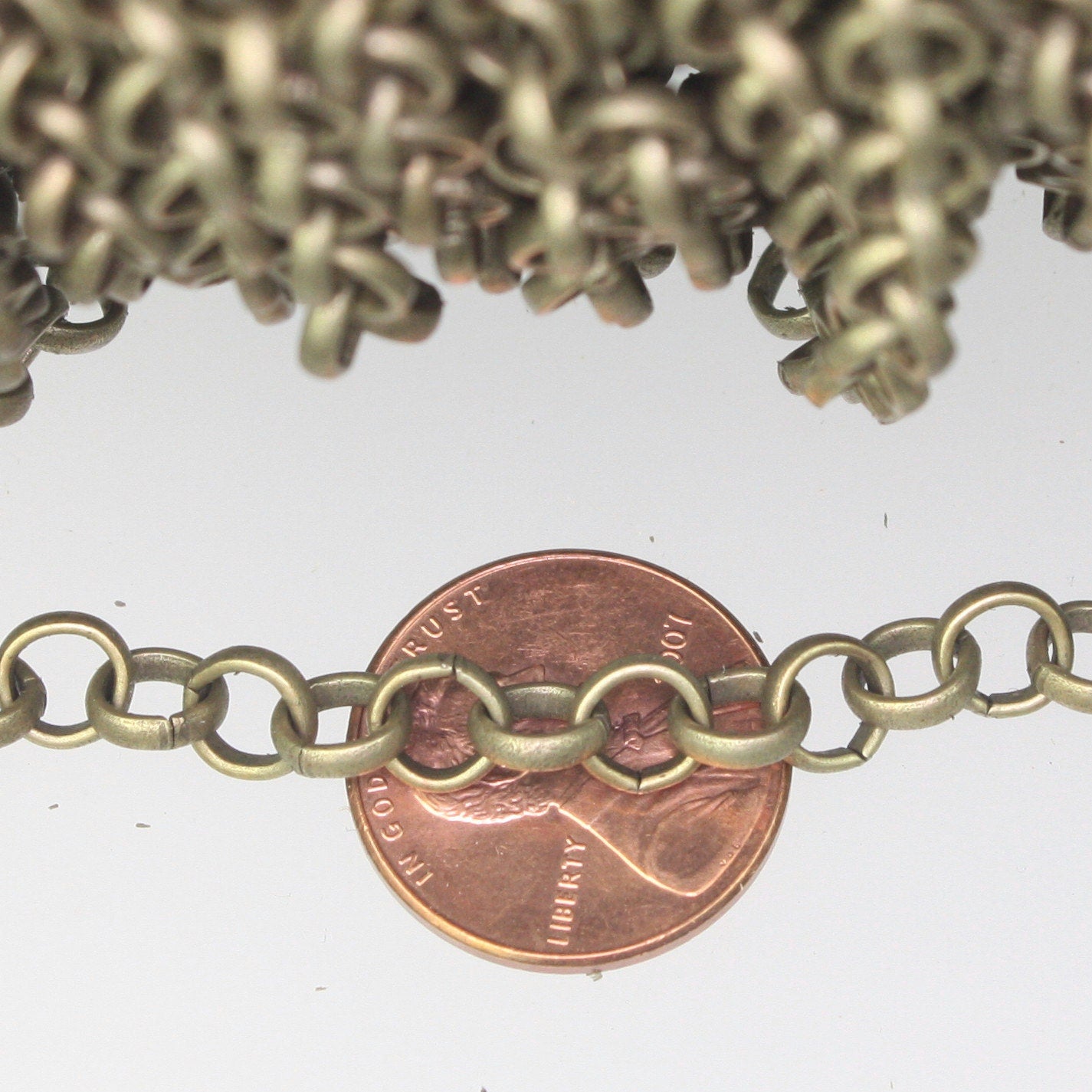 3 feet of Antique Brass/Bronze BIG Chunky Rolo Rollo Cable Chain - 7.0mm Unsoldered Links - Necklace Bracelet Wholesale - 70ROLO