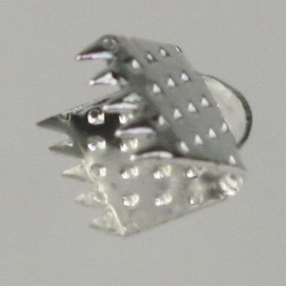 30 pcs Silver Plated for 6mm ribbon - 6x7mm Ribbon Clamps Connectors Clips End for Leather Charm Braid - Ship from CA USA