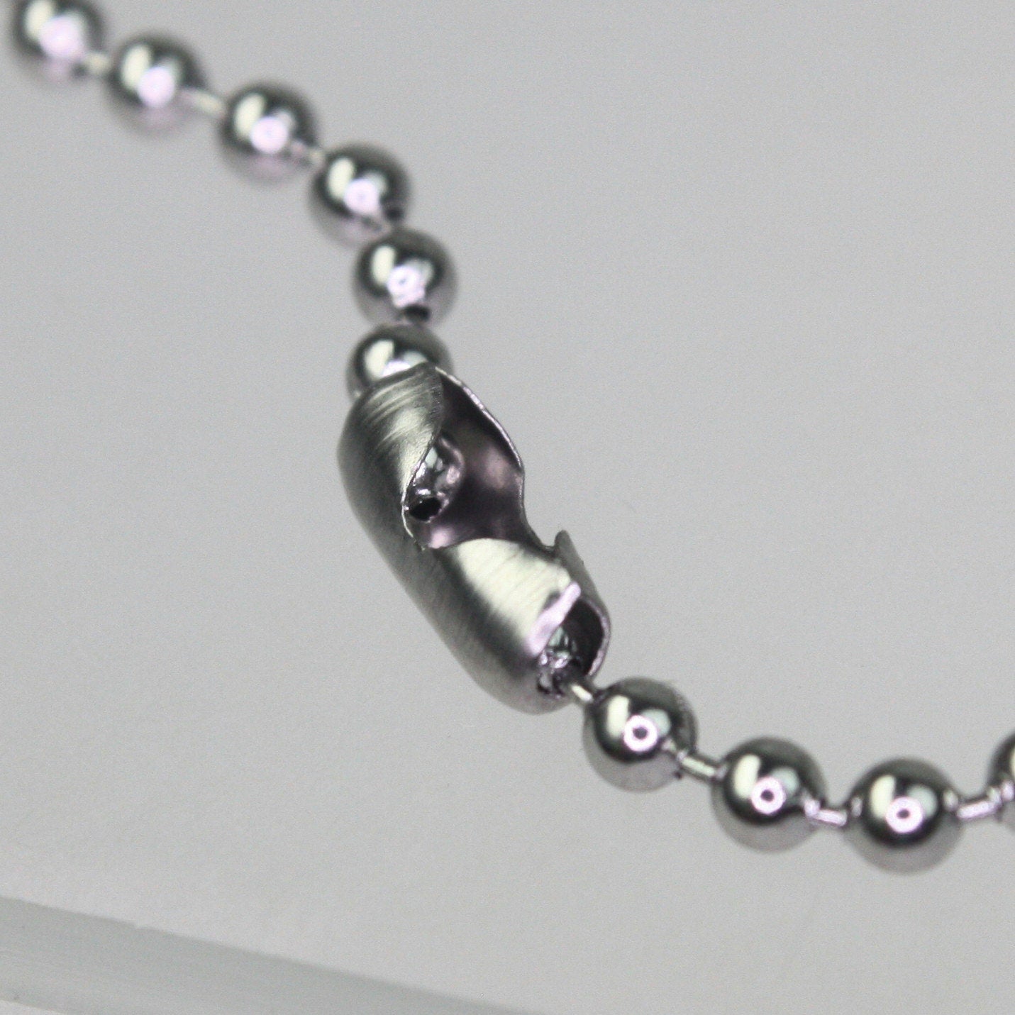 50 pcs of 24 inch(60 cm) Stainless Steel Pre Made Assembled chain Necklace - 24 inch (60cm) - 100 Feet Total STAINLESS 2.4mm Ball Chain