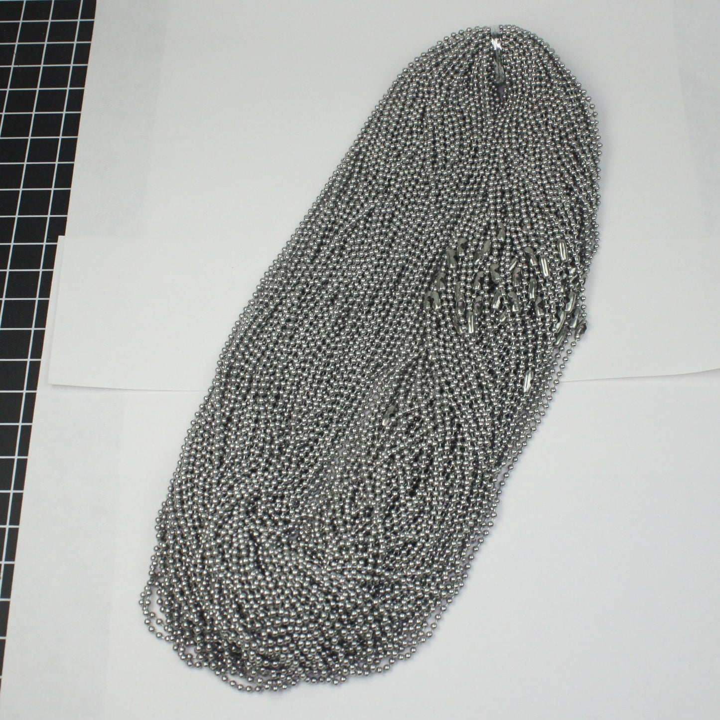 50 pcs of 24 inch(60 cm) Stainless Steel Pre Made Assembled chain Necklace - 24 inch (60cm) - 100 Feet Total STAINLESS 2.4mm Ball Chain