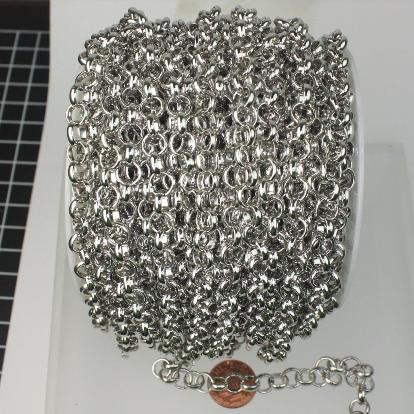 12-inch Sample Big Chunky Rolo Chain - Rhodium/Antique Brass/Copper/Gunmetal/Black Plated Chain Heavy Bracelet Necklace - 8.0mm(0.315 inch)