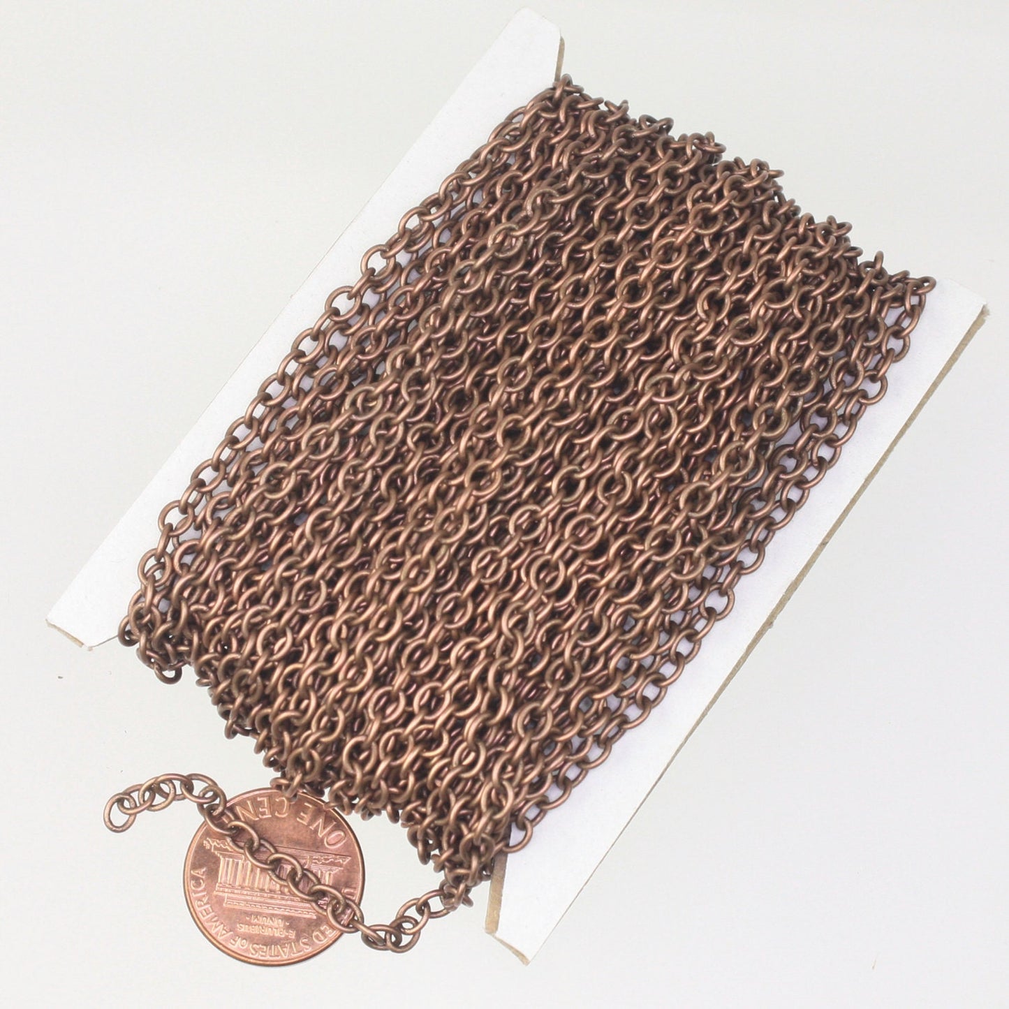 100 ft. of Antique Copper Finished SOLDERED Thick Big Cable Chain - 4x5mm 21G Thickness Wire SOLDERED Link - 450S