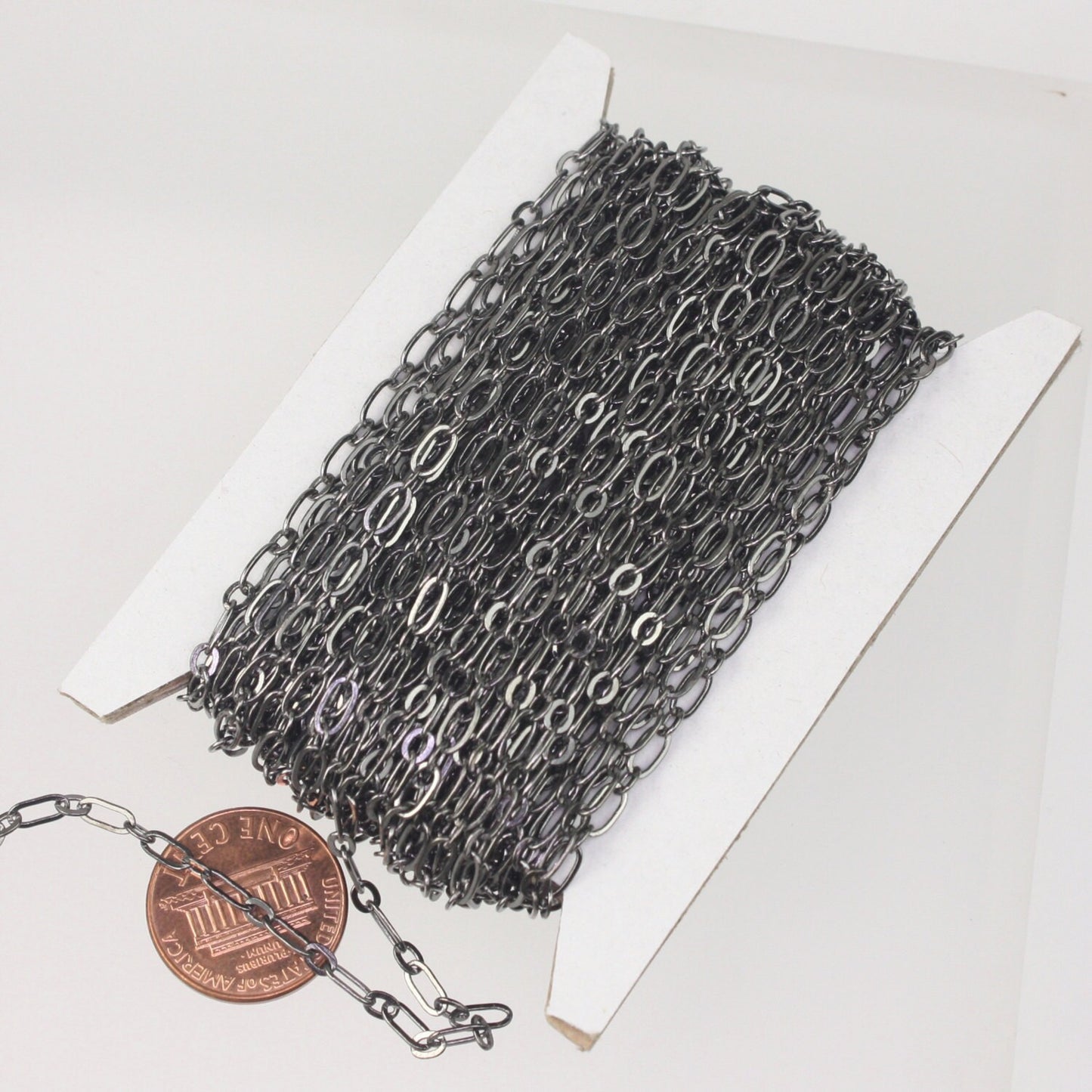 100 feet Gunmetal Chain of (1 and 1) Long and Short Chain SOLDERED Chain Bracelet bulk chain - 6x3mm 4x3mm Soldered 3429LS11