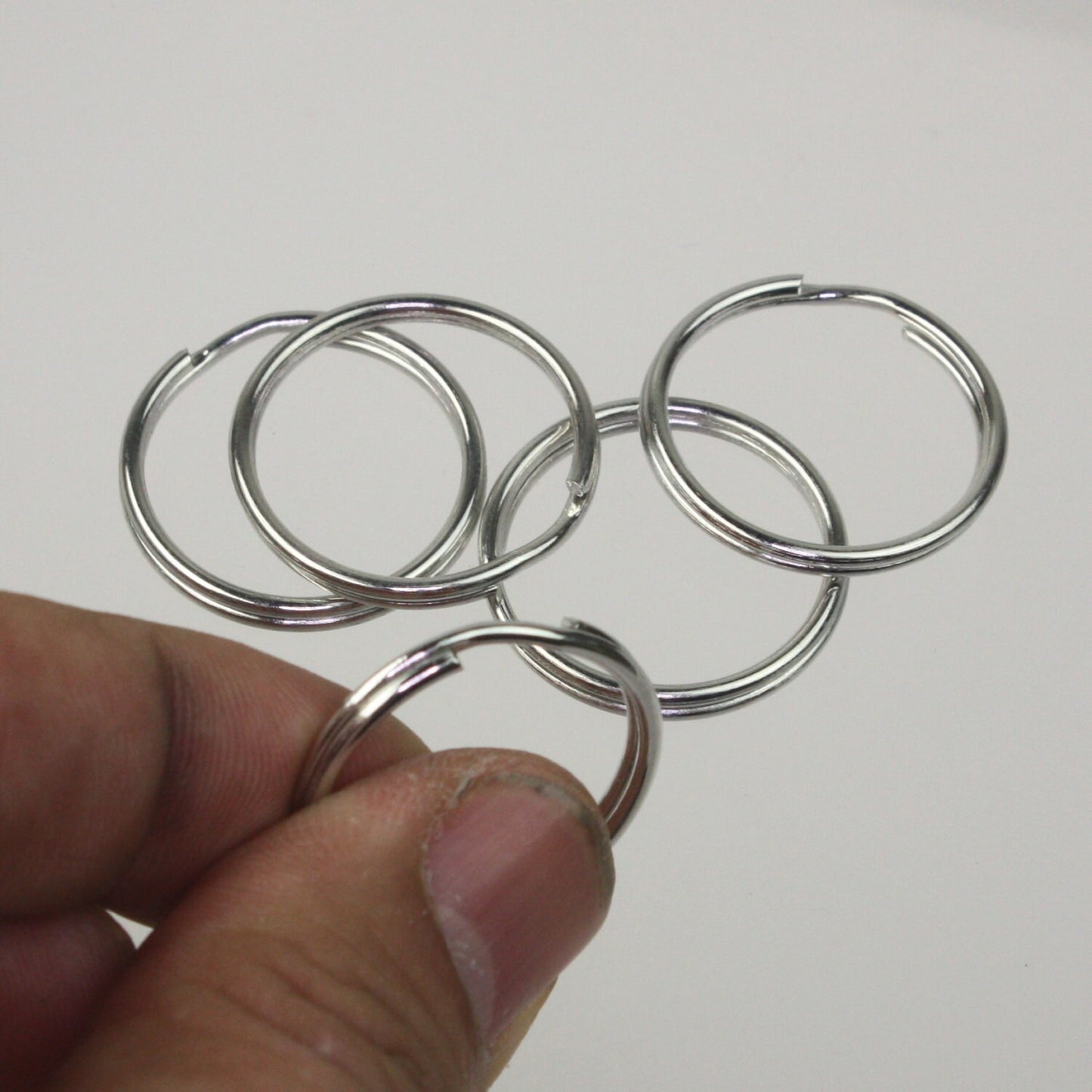 SALE Sale 50 pcs of rhodium Plated Split Ring Keyring Key Chain Fob - 25mm 1 inch - ship from California USA