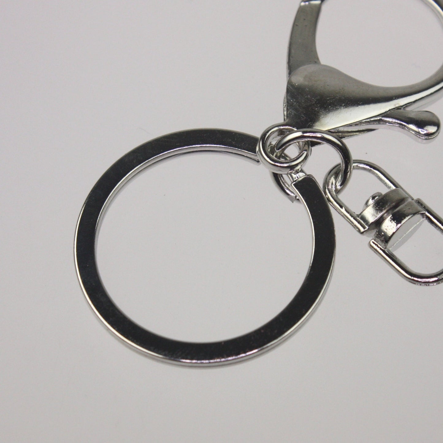 5 pcs of rhodium Plated HIGH Quality Premade Key Chain Key Fob Keyring - 65x30mm 2.5 inch Long - ship from California USA