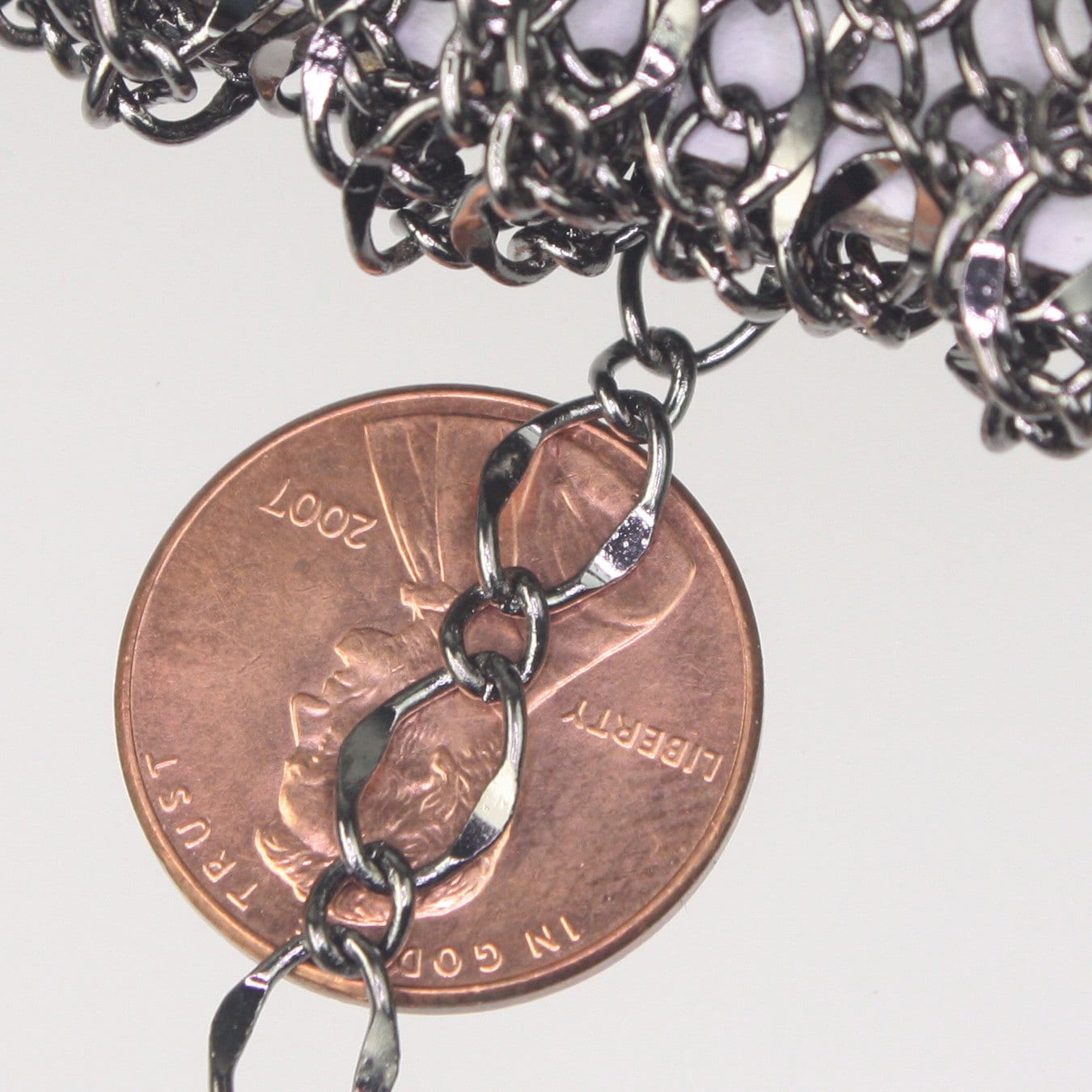 Sample 3 feet Gunmetal Chain Necklace Big Hammered Chain Soldered Curb Chain - 5x8mm SOLDERED Link bulk chain - 5080FG
