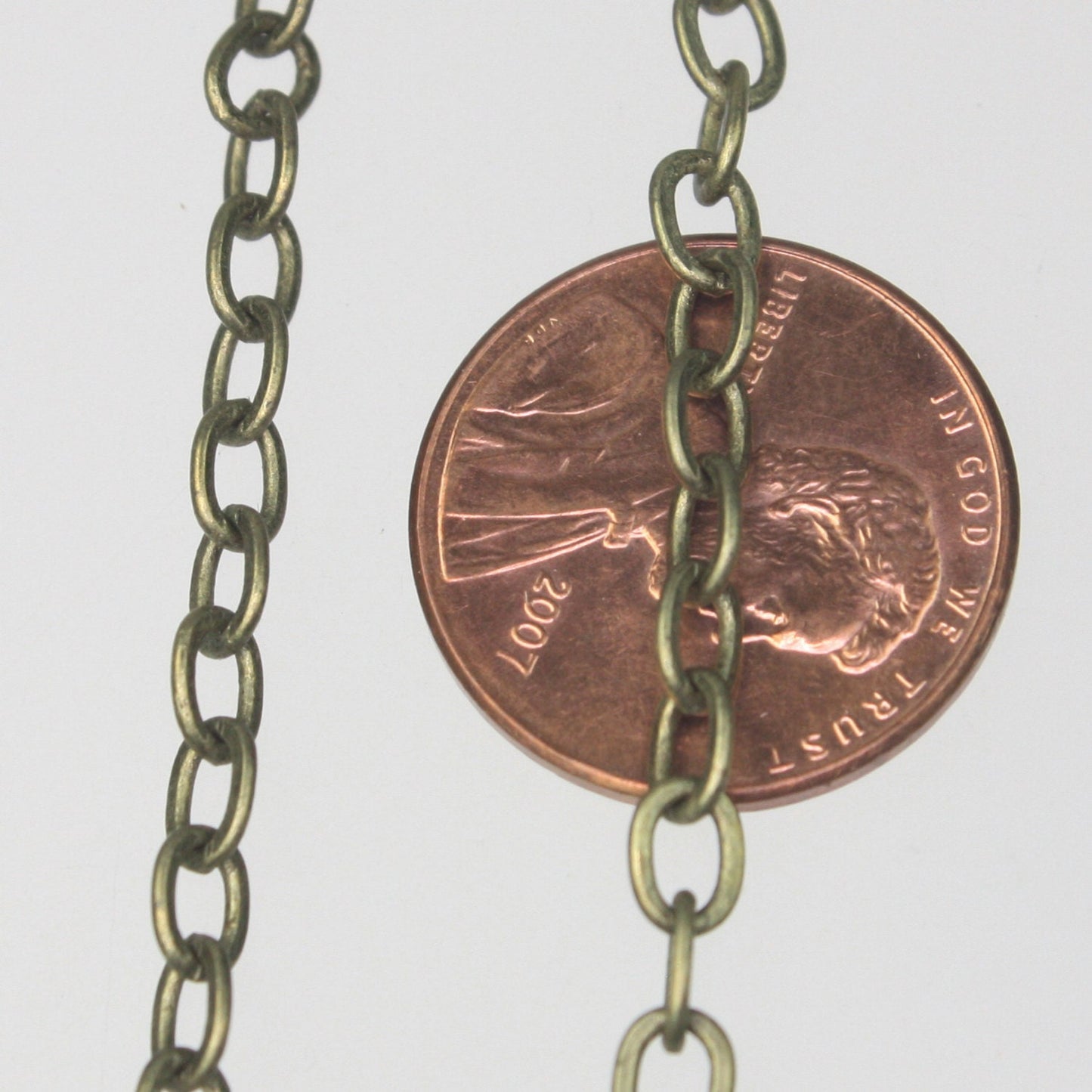 10 feet Antiqued Brass Bronze FLAT Cable Chain - 4X5mm 22Gauge 22G (0.6mm) Very Sturdy SOLDERED Heavy Chain - 45F