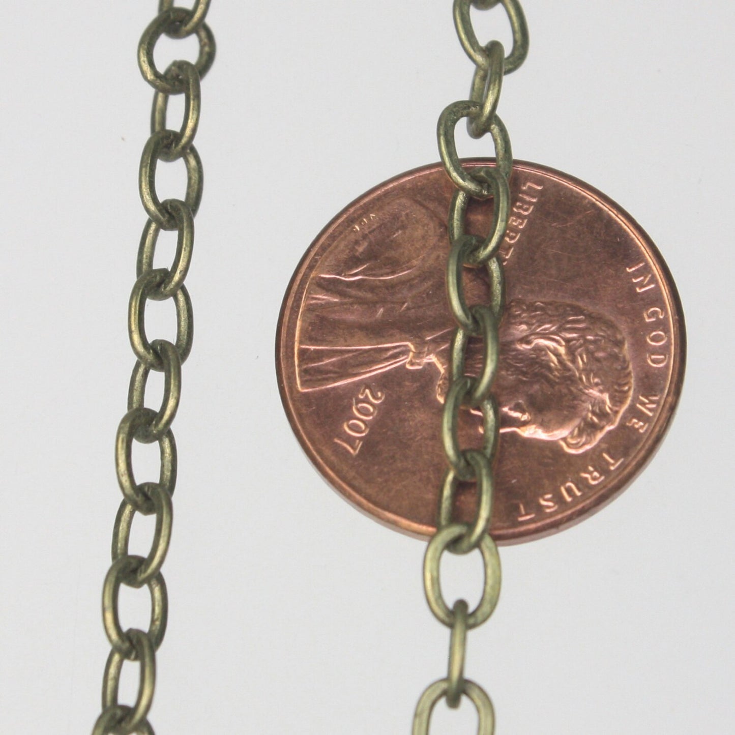 32 Ft of Antiqued Brass Flat Cable Sturdy SOLDERED Heavy Chain 4X5mm 22Gauge - 45F