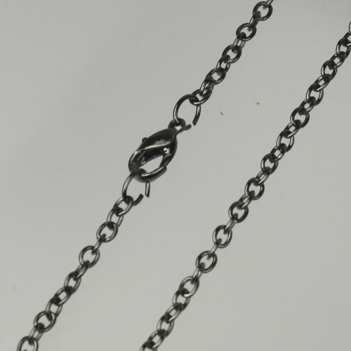 5 pcs of Ready to wear Gunmetal Cable Chain Necklace with Lobster Clasp - 24inch(60cm) - NEC07S-24