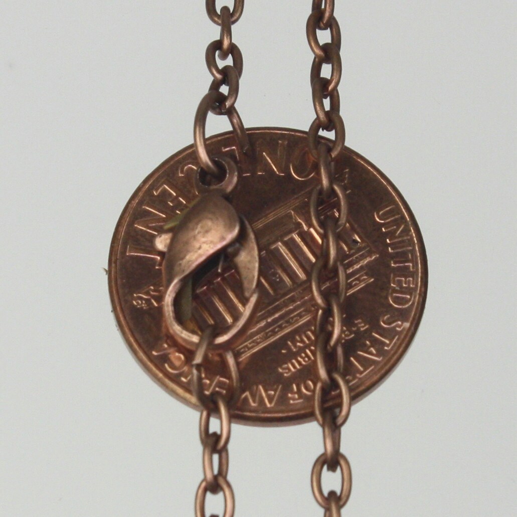 5 pcs of Ready to wear Antique Copper Cable Chain Necklace with Lobster Clasp - 24inch(60cm) - NEC07S-24