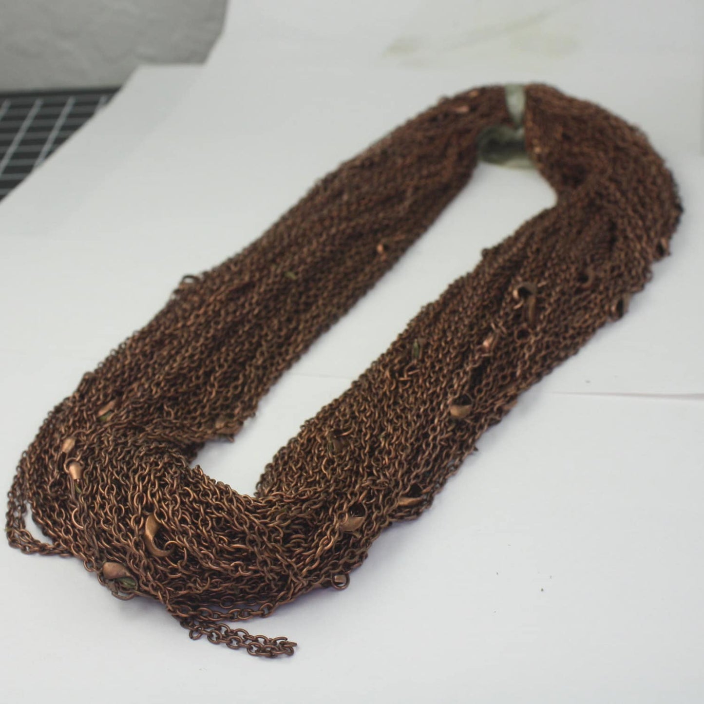 5 pcs of Ready to wear Antique Copper Cable Chain Necklace with Lobster Clasp - 24inch(60cm) - NEC07S-24