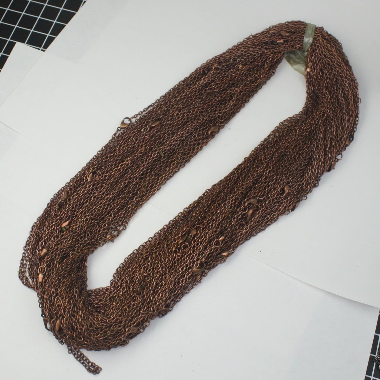 5 pcs of Ready to wear Antique Copper Cable Chain Necklace with Lobster Clasp - 24inch(60cm) - NEC07S-24