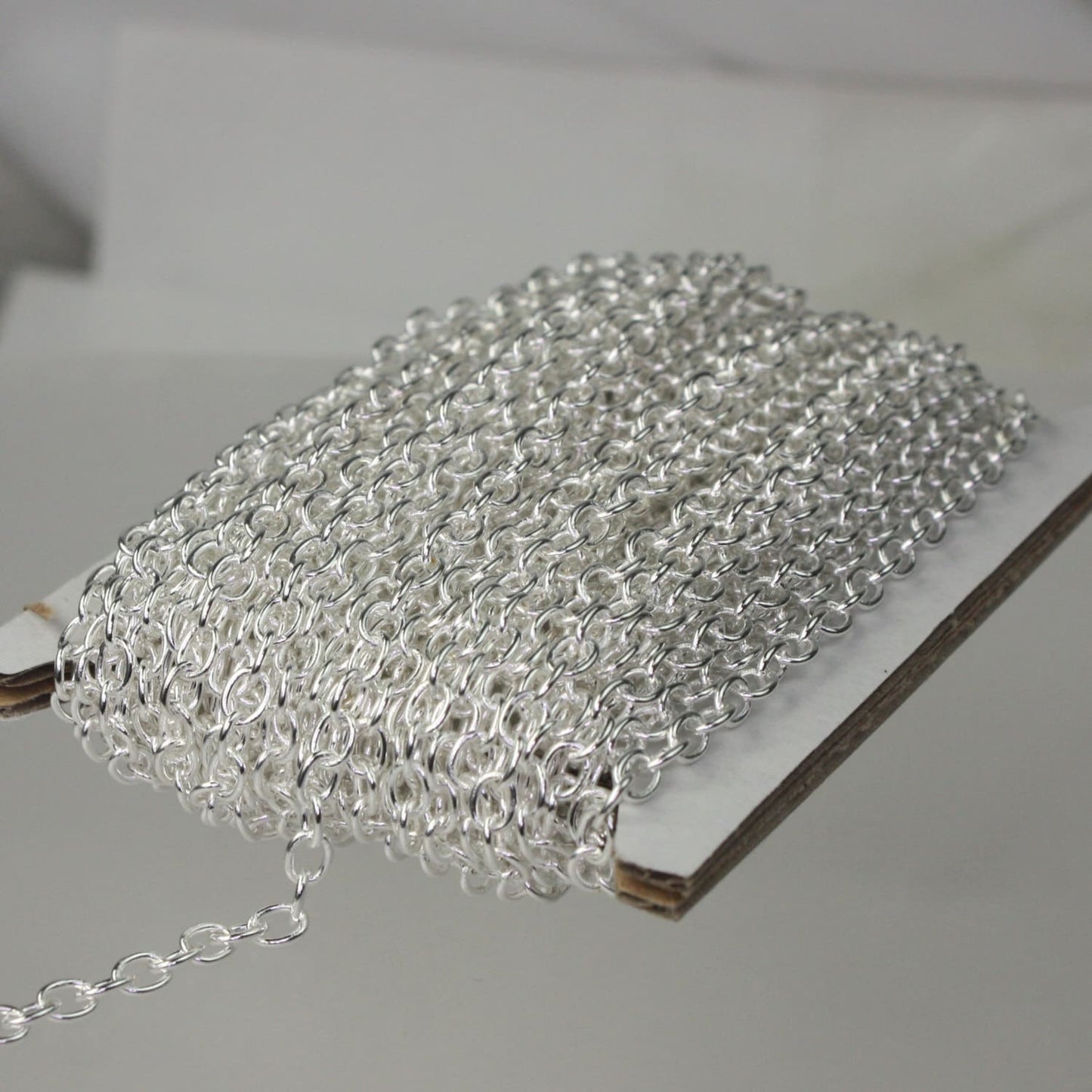 32 ft. of Sterling Silver Plated SOLDERED Thick Big Cable Chain - 4x5mm 21G Thickness Wire SOLDERED Link - 450S