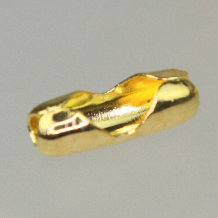 12 ft. spool of Gold Plated ROUND ball chain - 2.4mm ball size - with FREE 10pcs Connectors (Insert) - 24BALL