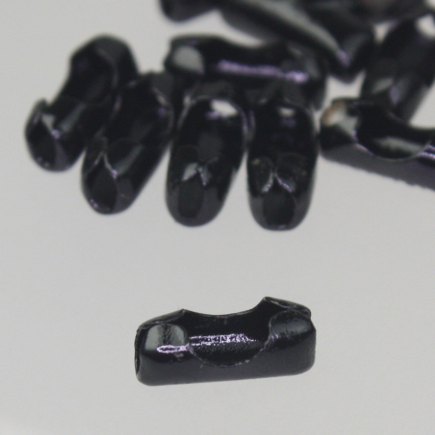 10 ft spool of Black Finished BIG ball chain - 3.2mm with 5 connector(Insert) - 32BALL
