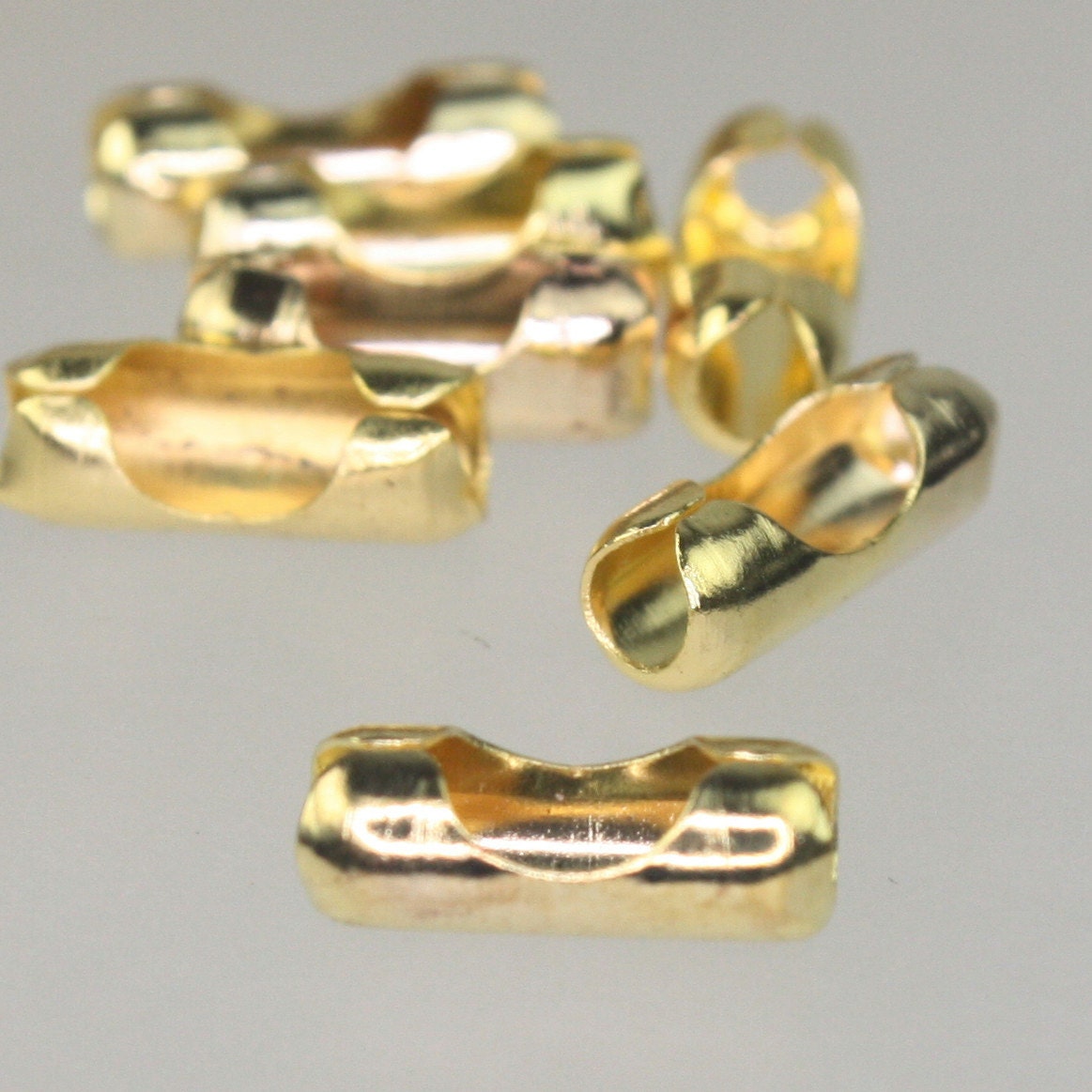 10 ft spool of Gold plated BIG ball chain - 3.2mm with 5 connector(Insert) - 32BALL