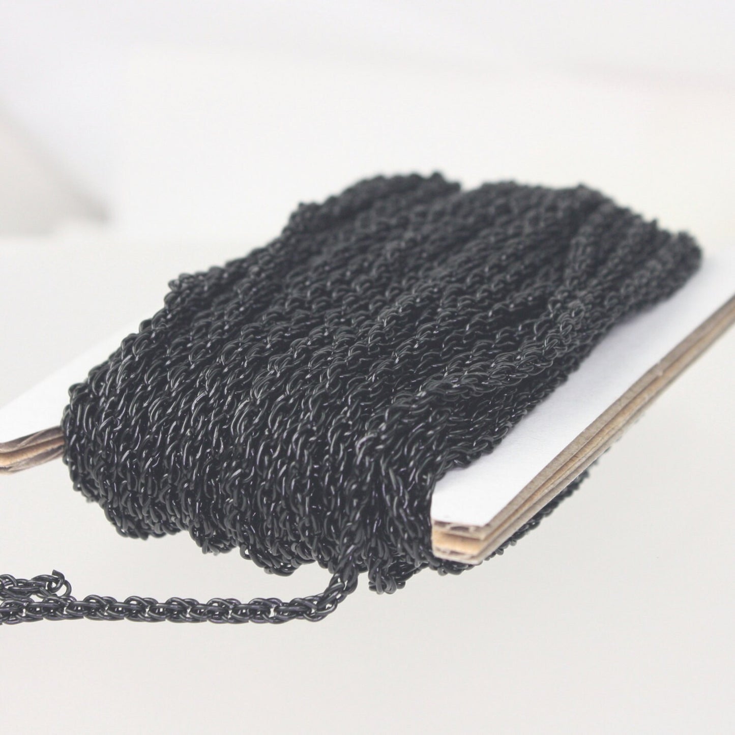 NEW new 10 ft of Black Finished Fashion Rope Chain - 3.9x3.0mm Link - Chain Thickness 2.7mm - Ship from California USA
