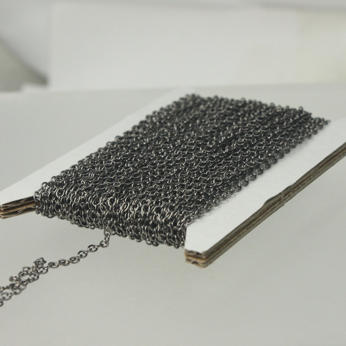 Gunmetal Chain bulk Chain, 32 ft of Round Soldered Chain Cable Chain - 2x2.5mm SOLDERED link - Necklace Wholesale chain - 225S