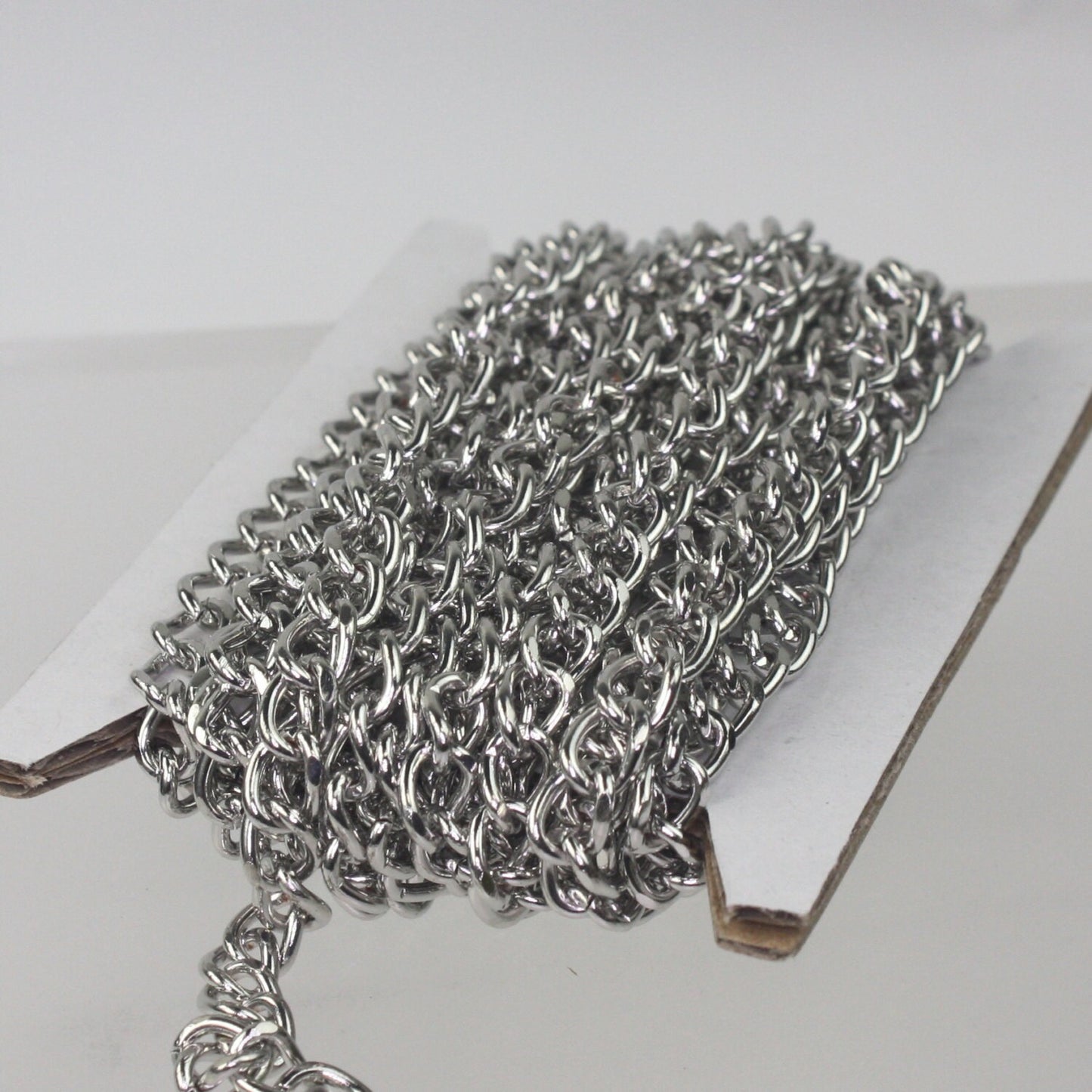 5 ft. Rhodium Plated Big Chunky Curb Chain - 5.5x8.0mm Unsoldered Link - Ship from California USA - 5580CA