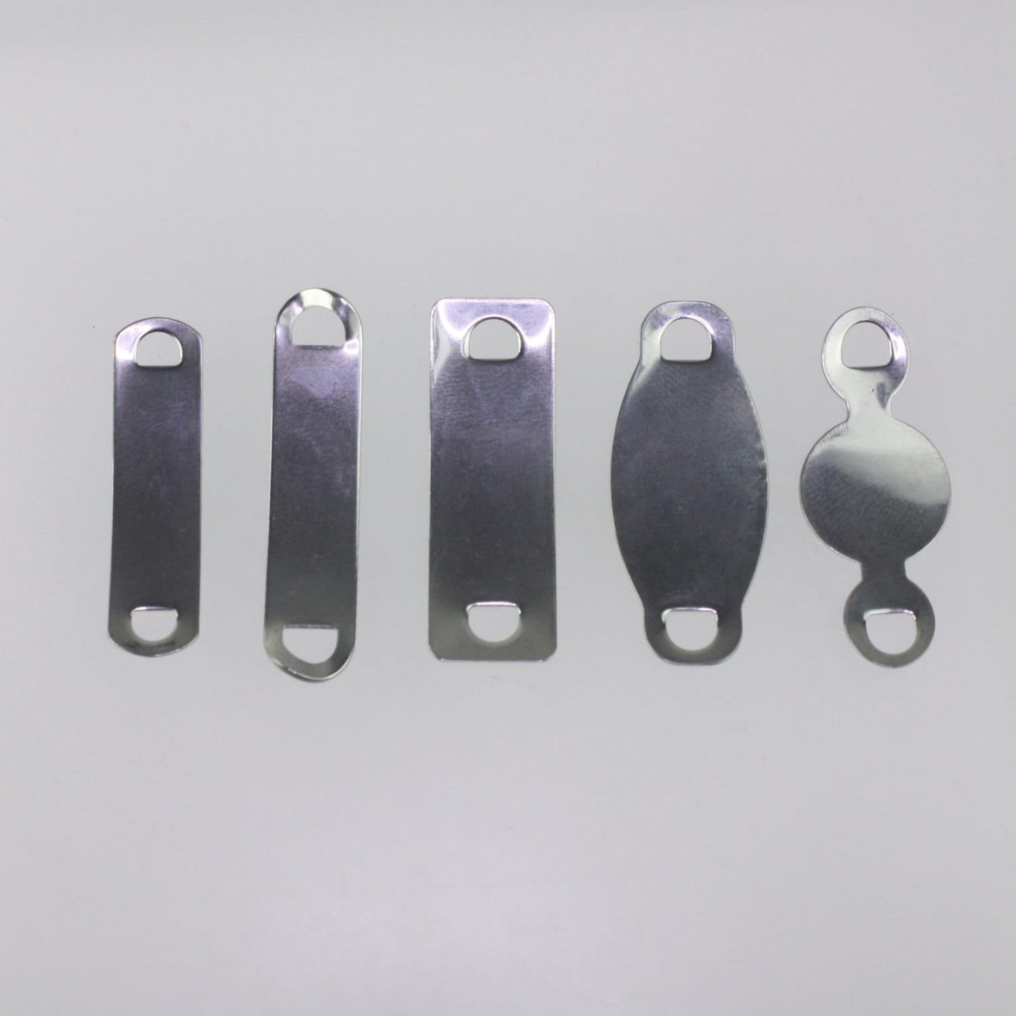 5 pcs Stainless Steel Bracelet Tags Stamping Link Blanks - about 5/8"x1-1/2" OVAL Blank Message Metal Bar - Instant Ship - USA