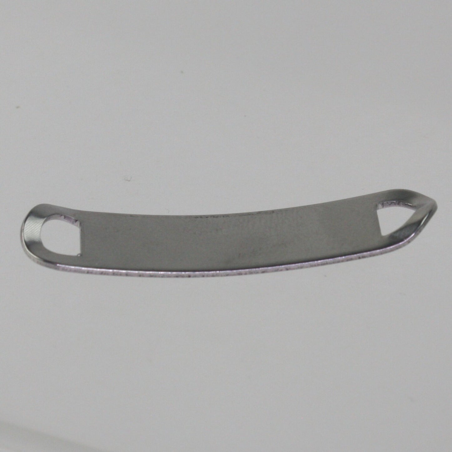 10pcs Stainless Steel Bracelet Tags Stamping Link Blanks - 3/8"x1-3/4" Sideways Curved Rectangle Blank Message Metal Bar - Instant Ship -USA