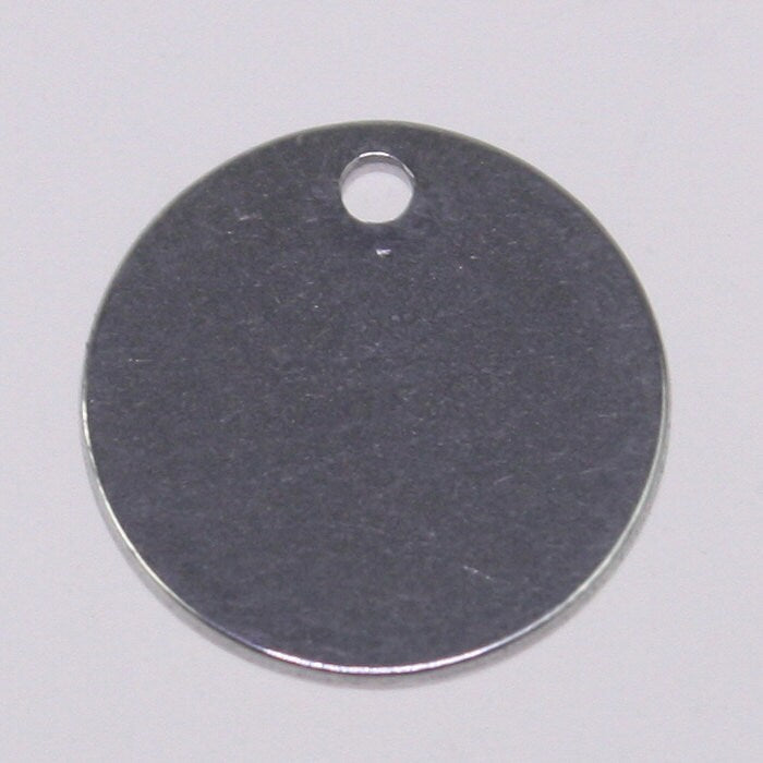 10 Stainless Steel Stamping Round Tags Charms - Blank Stamping Metal Flat Discs Tags with Jump Rings - 12mm 18gauge 18G (1.0mm Thickness)